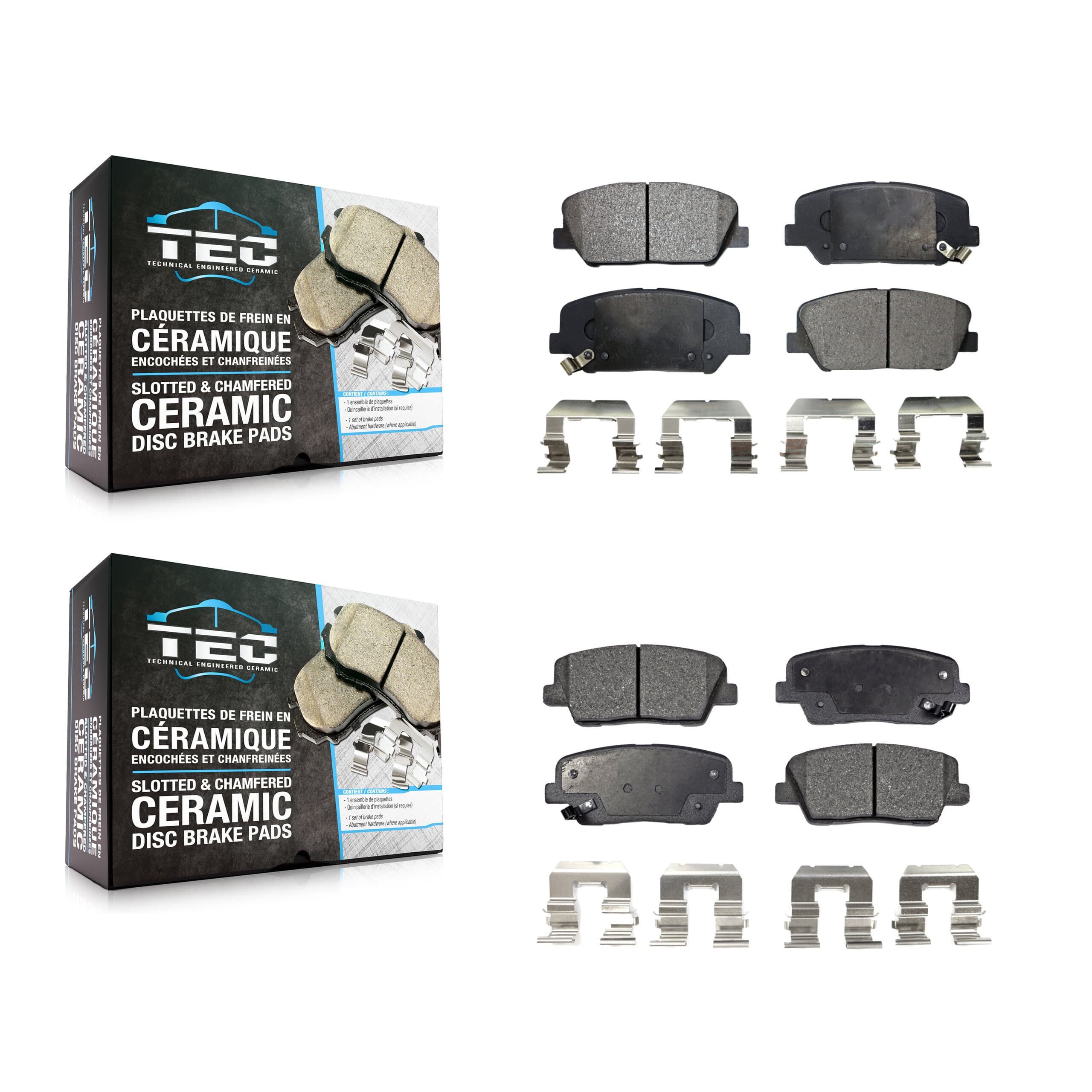 TEC - KTC-100193 - Front and Rear Disc Brake Pad Kits image 1