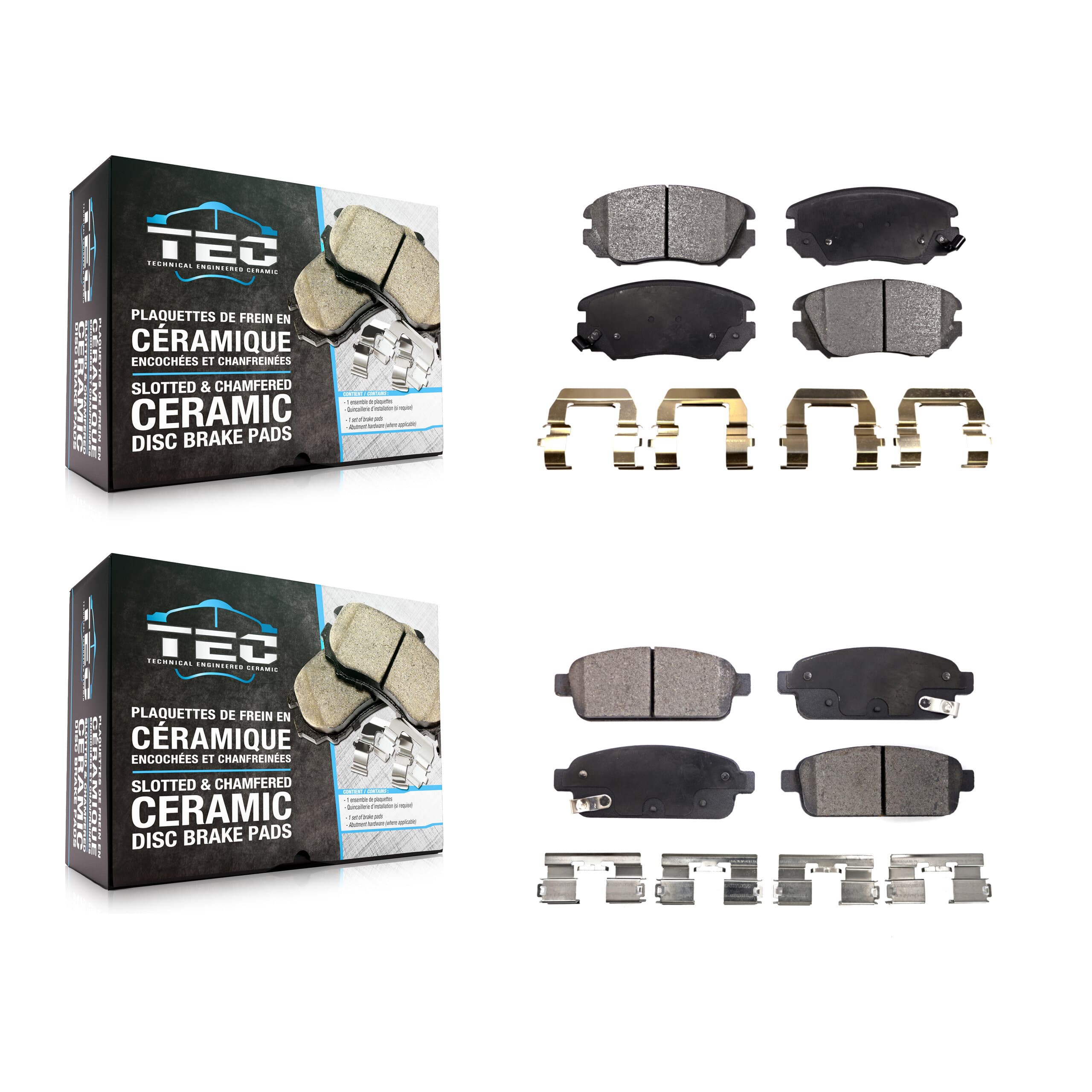 TEC - KTC-100201 - Front and Rear Disc Brake Pad Kits image 1
