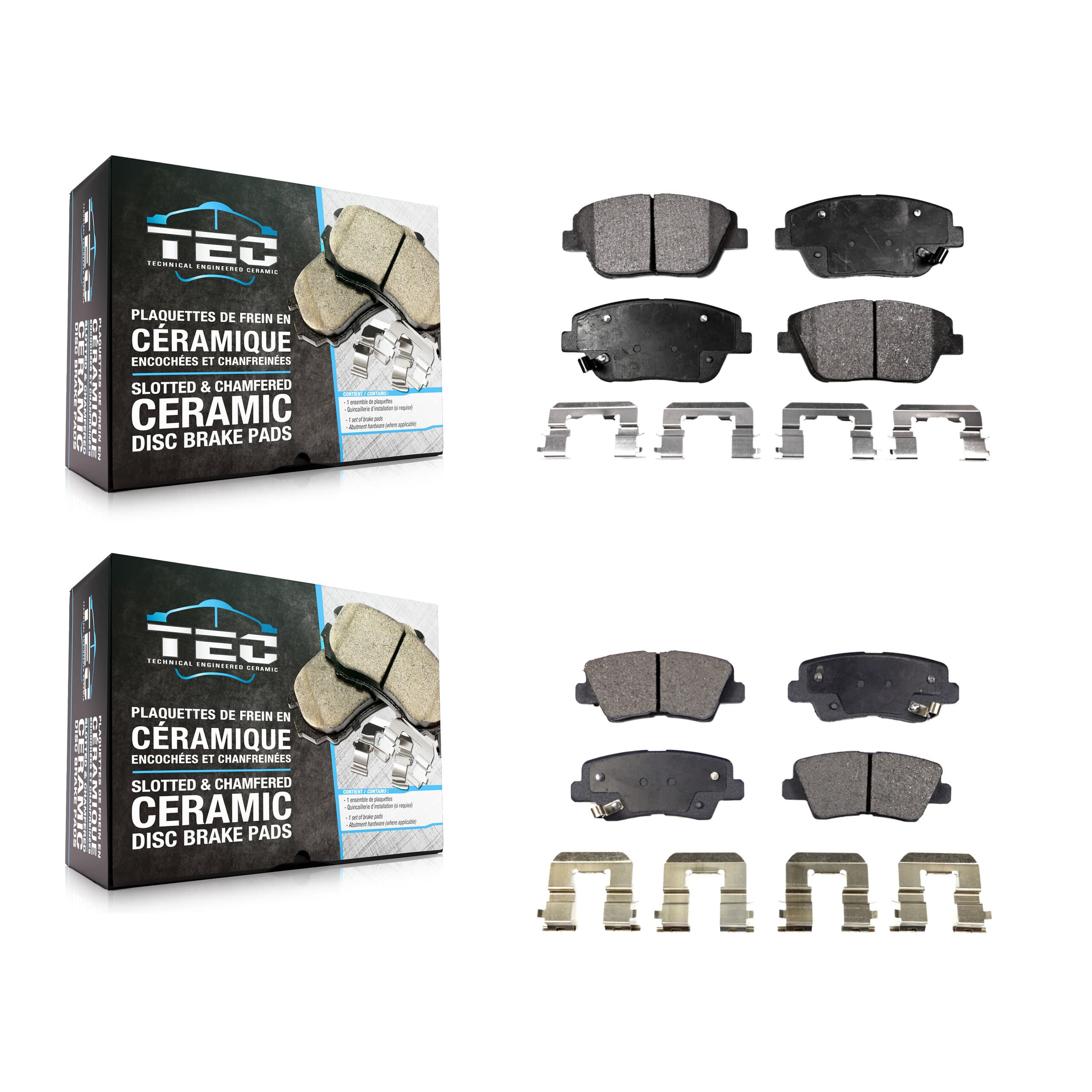 TEC - KTC-100208 - Front and Rear Disc Brake Pad Kits image 1