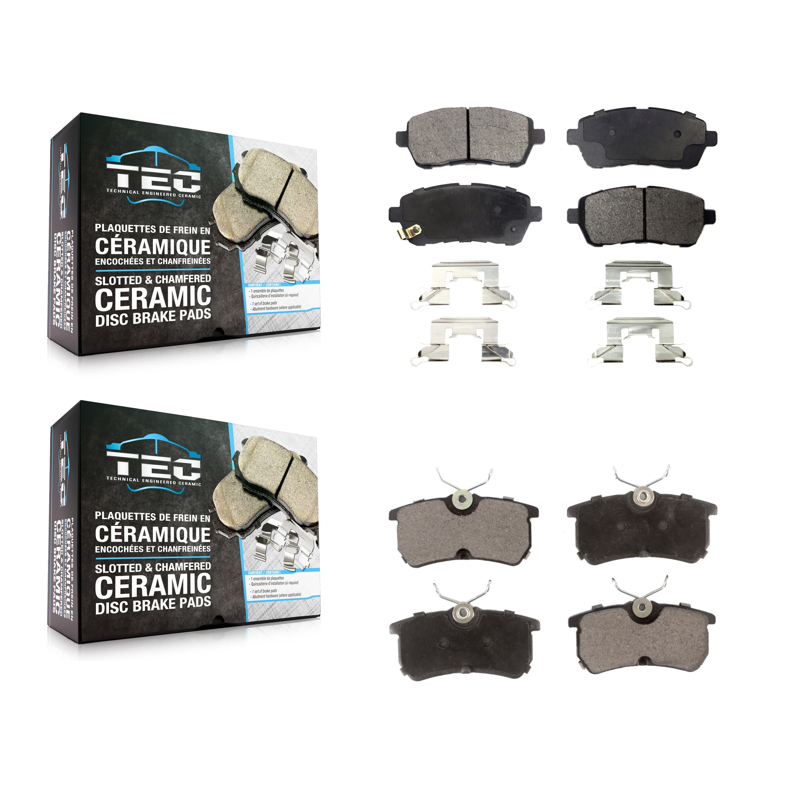 TEC - KTC-100211 - Front and Rear Disc Brake Pad Kits image 1