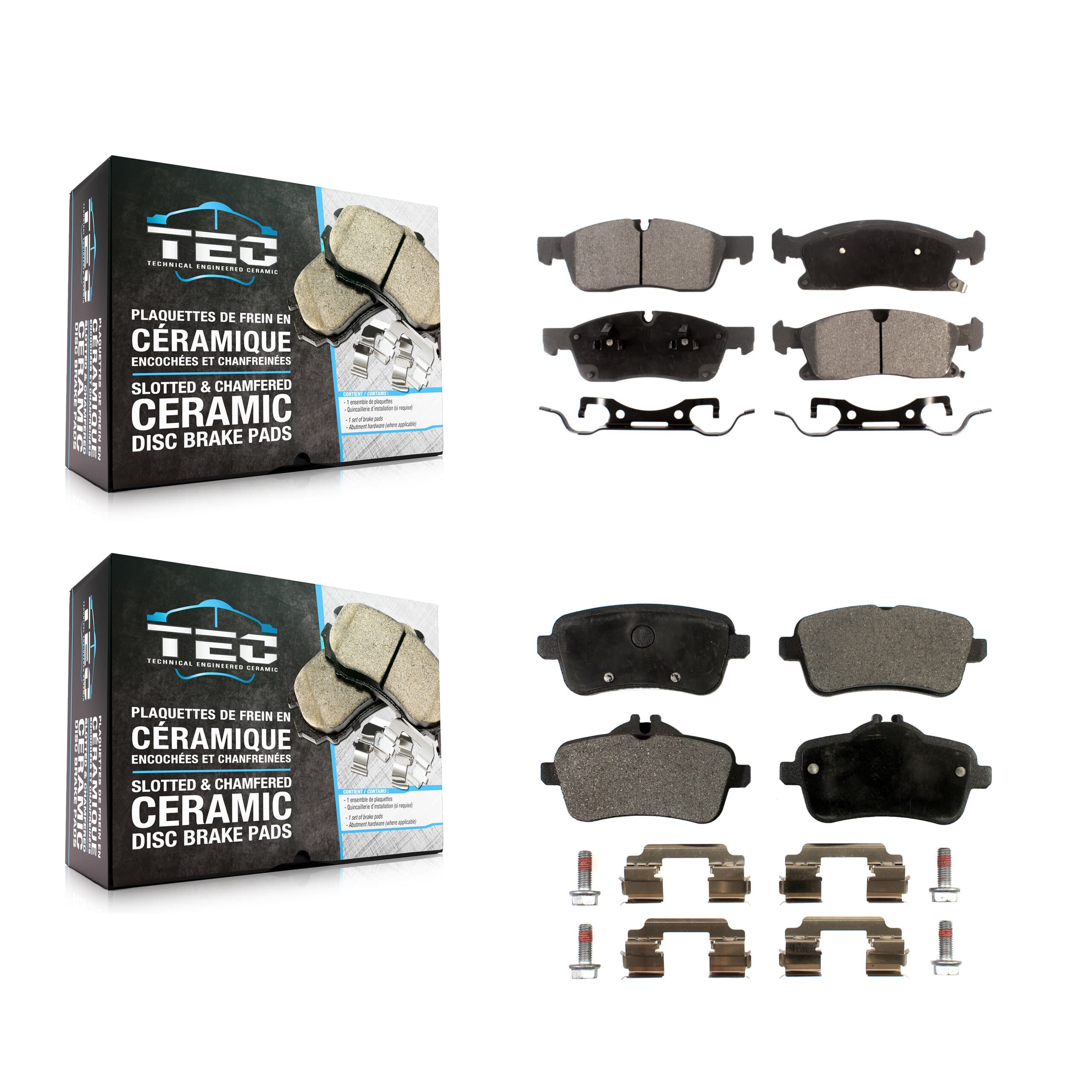 TEC - KTC-100214 - Front and Rear Disc Brake Pad Kits image 1