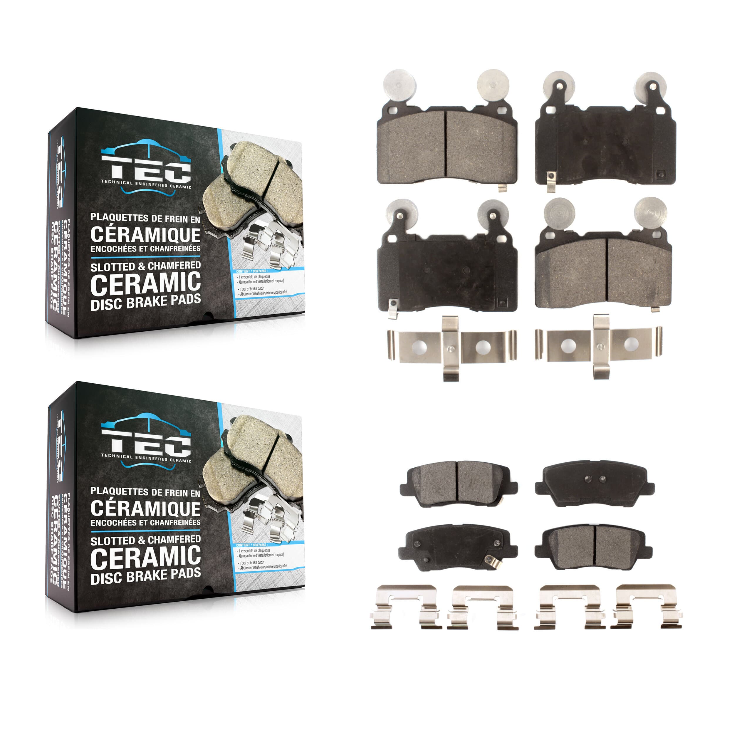 TEC - KTC-100219 - Front and Rear Disc Brake Pad Kits image 1