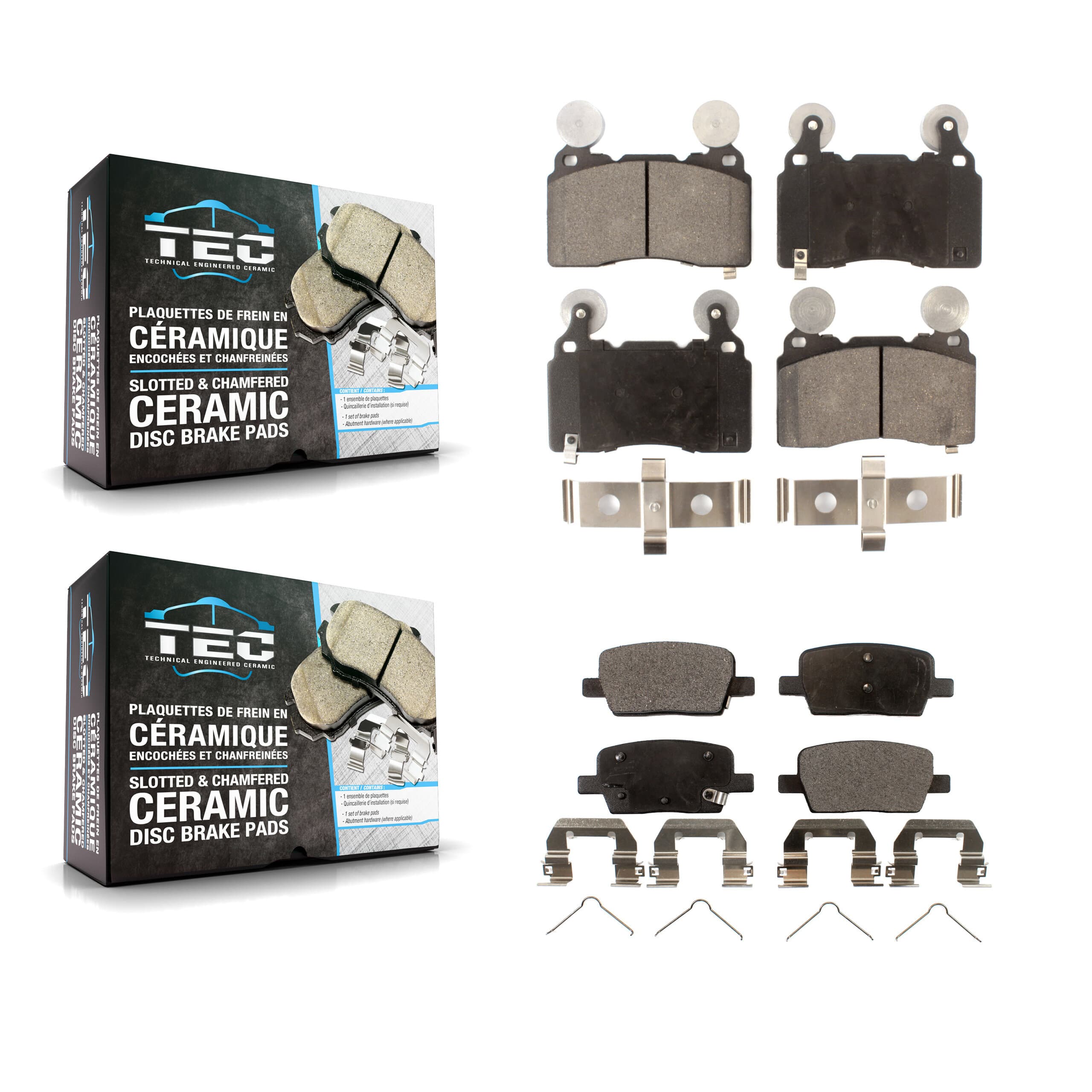 TEC - KTC-100220 - Front and Rear Disc Brake Pad Kits image 1