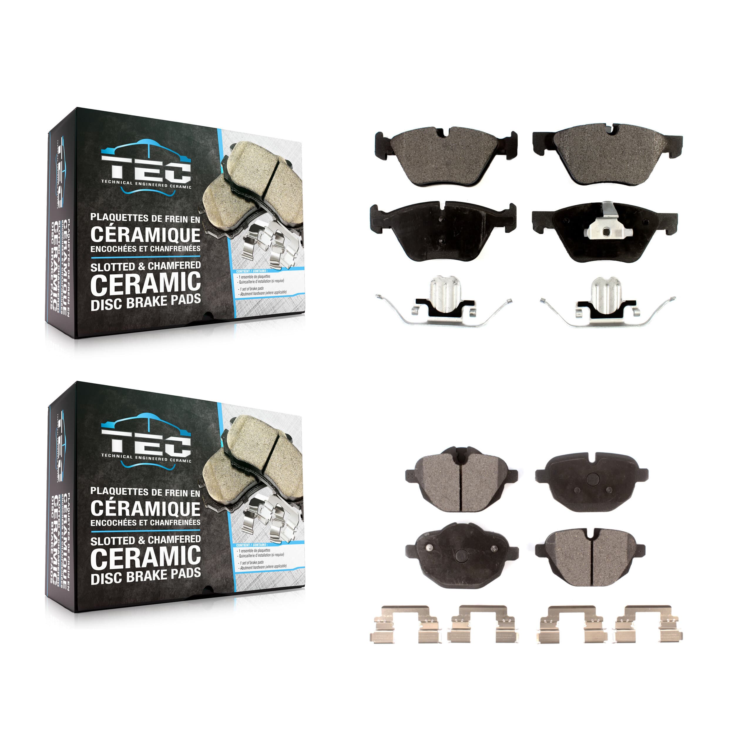 TEC - KTC-100221 - Front and Rear Disc Brake Pad Kits image 1
