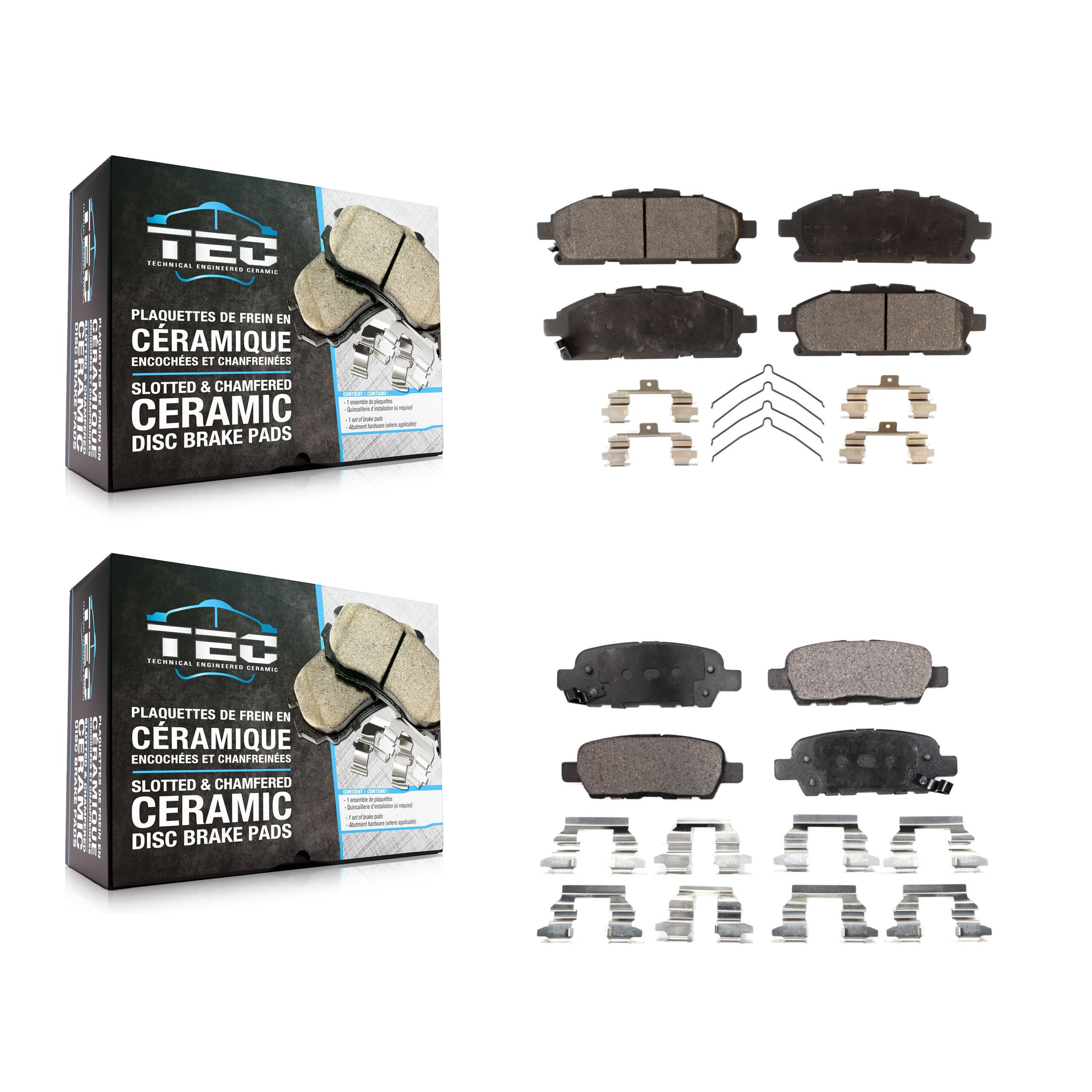 TEC - KTC-100245 - Front and Rear Disc Brake Pad Kits image 1