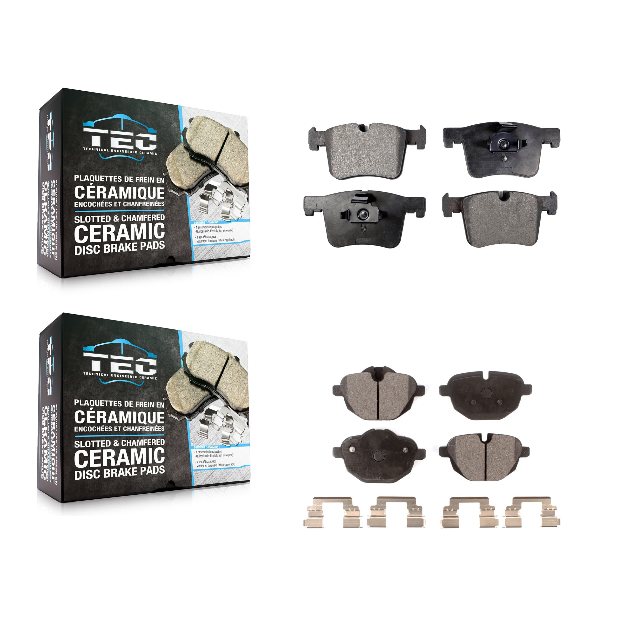 TEC - KTC-100248 - Front and Rear Disc Brake Pad Kits image 1