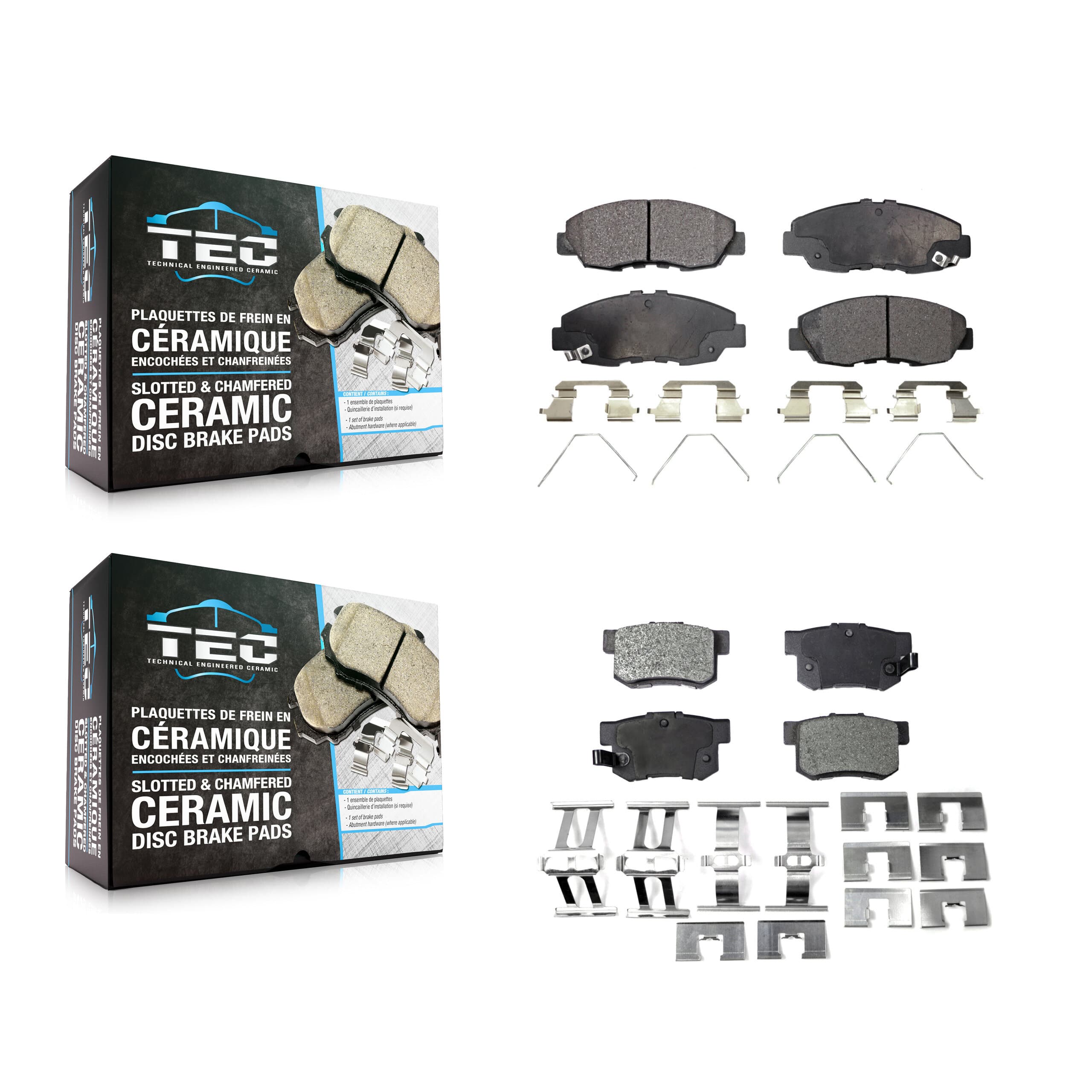TEC - KTC-100253 - Front and Rear Disc Brake Pad Kits image 1
