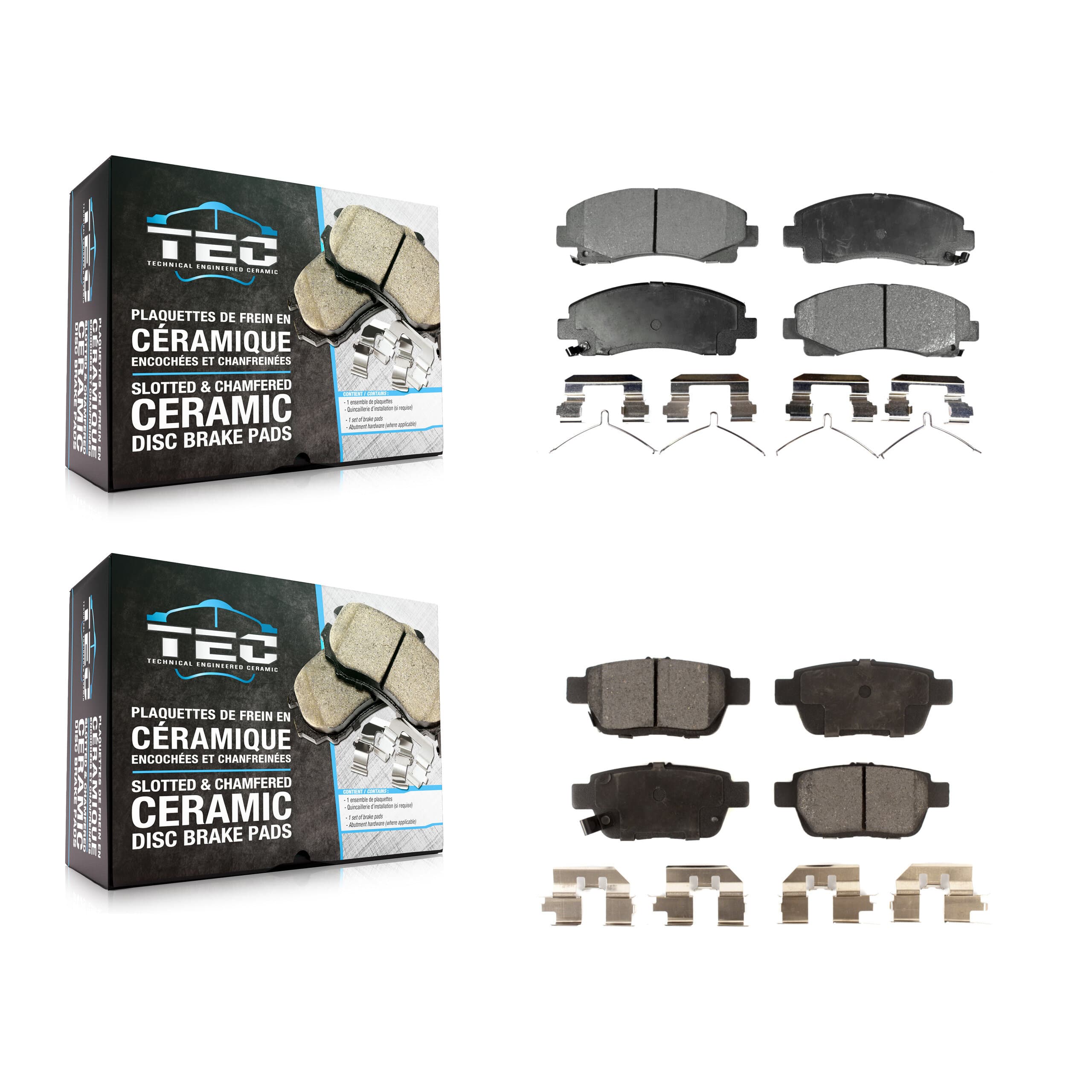 TEC - KTC-100254 - Front and Rear Disc Brake Pad Kits image 1