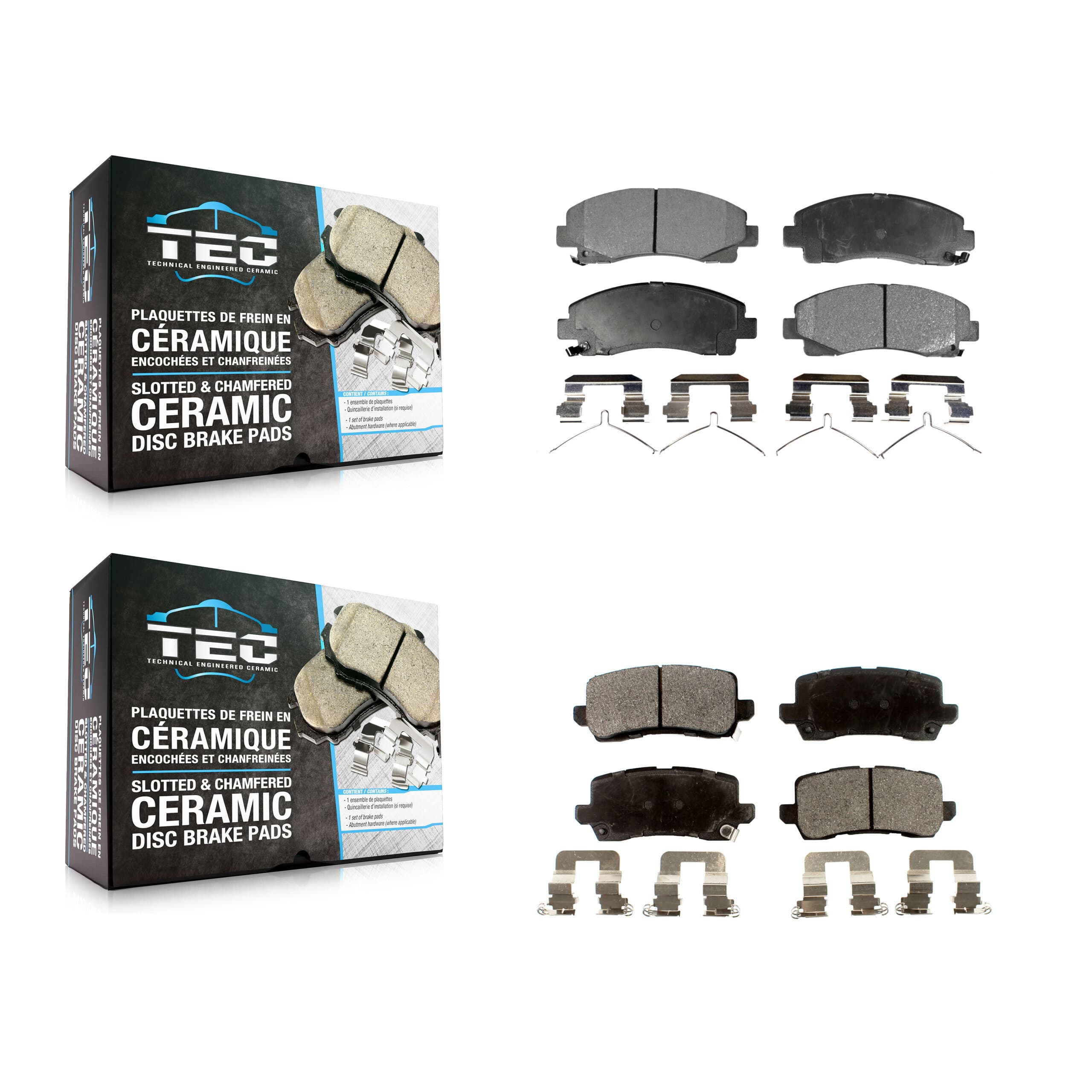 TEC - KTC-100255 - Front and Rear Disc Brake Pad Kits image 1