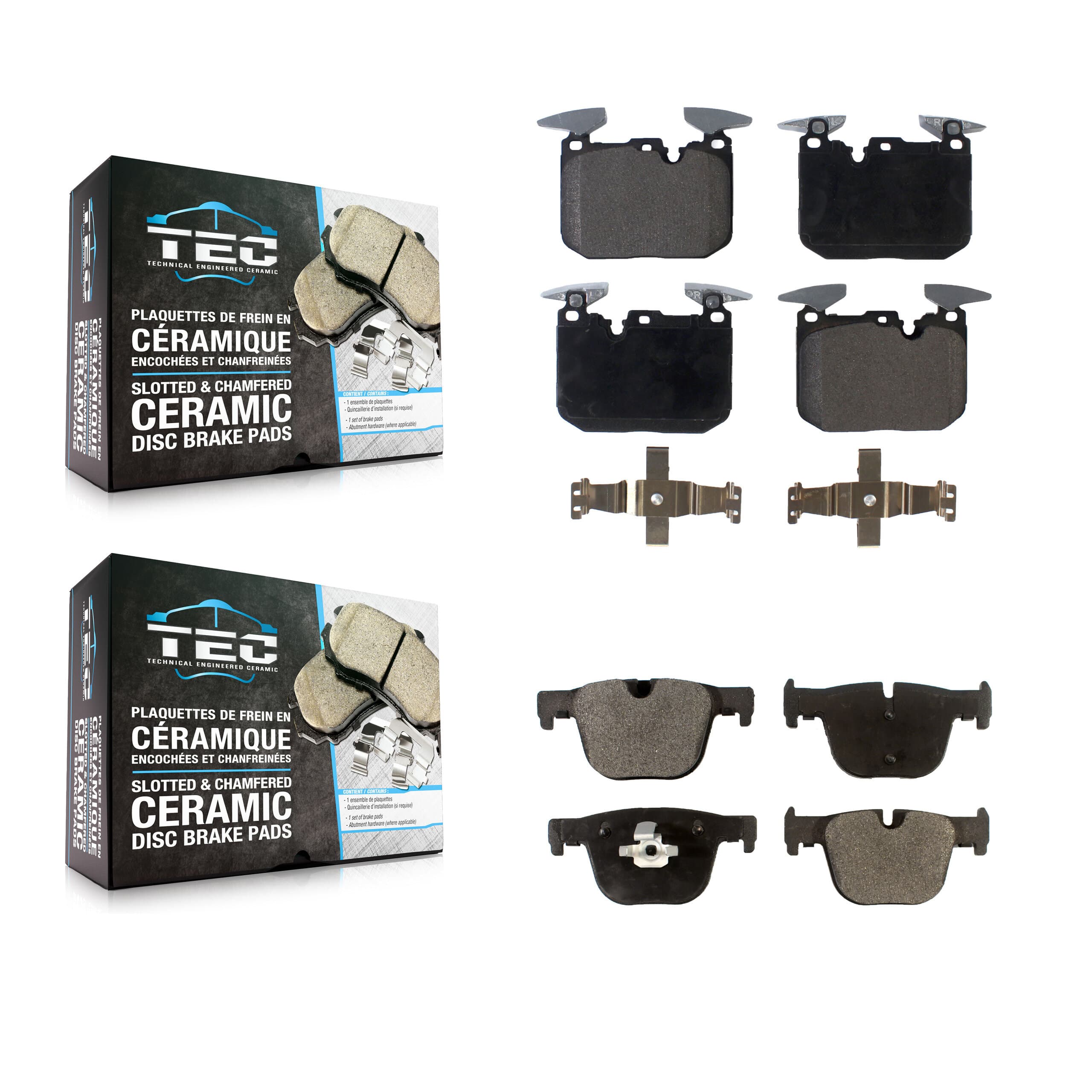 TEC - KTC-100258 - Front and Rear Disc Brake Pad Kits image 1