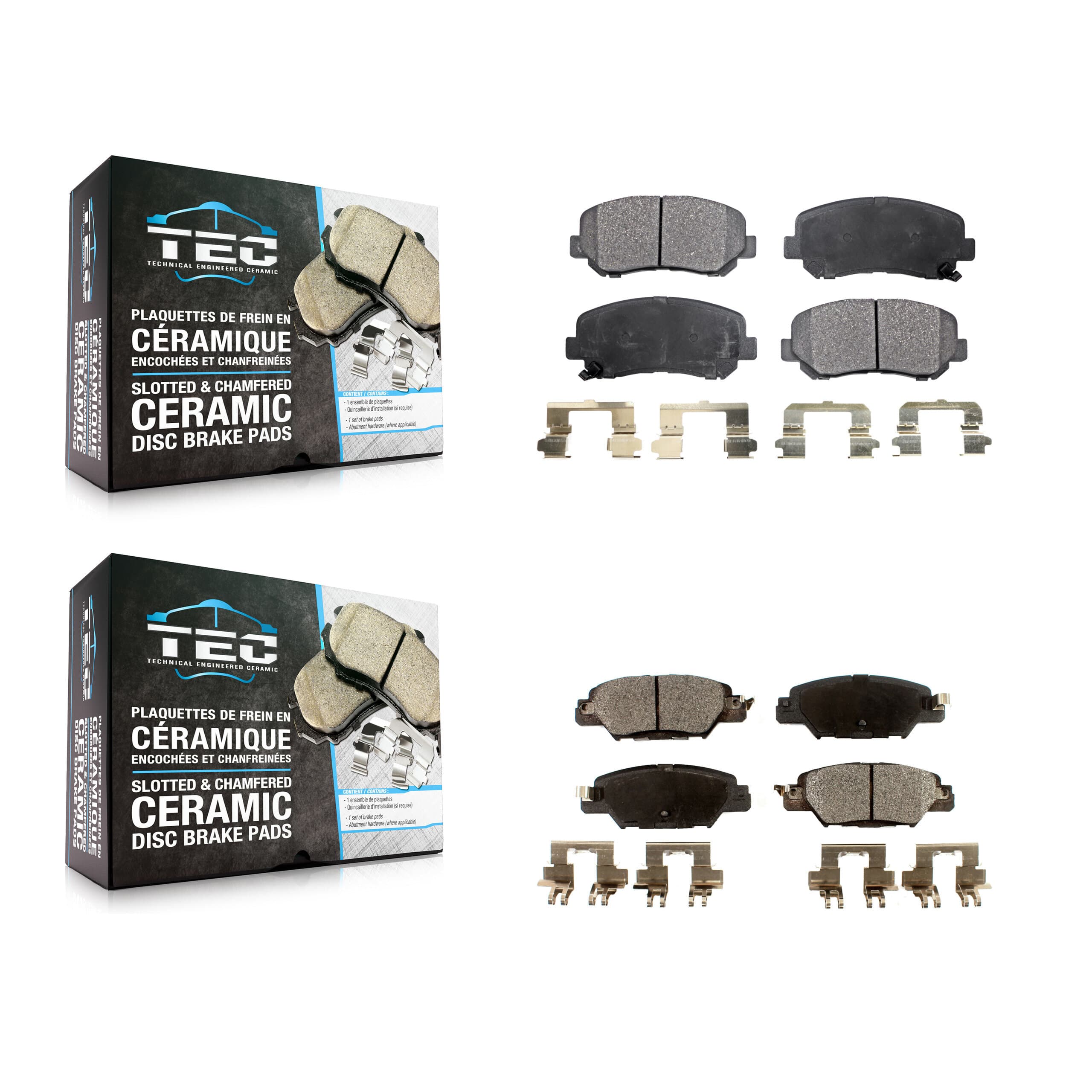 TEC - KTC-100267 - Front and Rear Disc Brake Pad Kits image 1