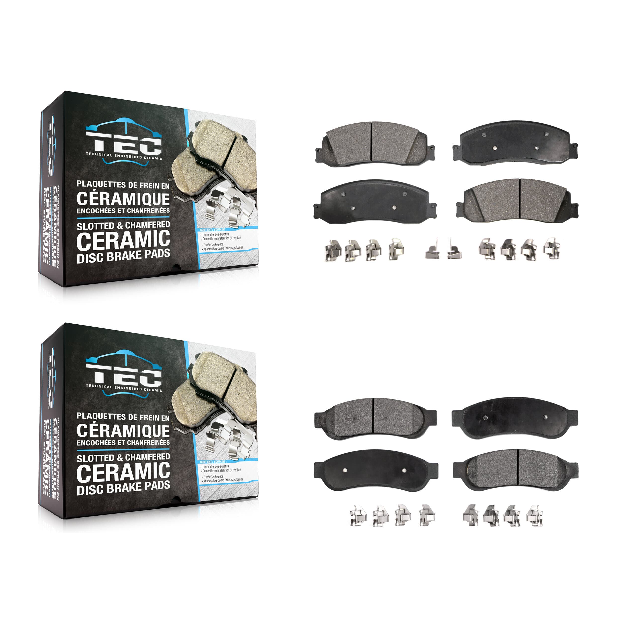 TEC - KTC-100270 - Front and Rear Disc Brake Pad Kits image 1