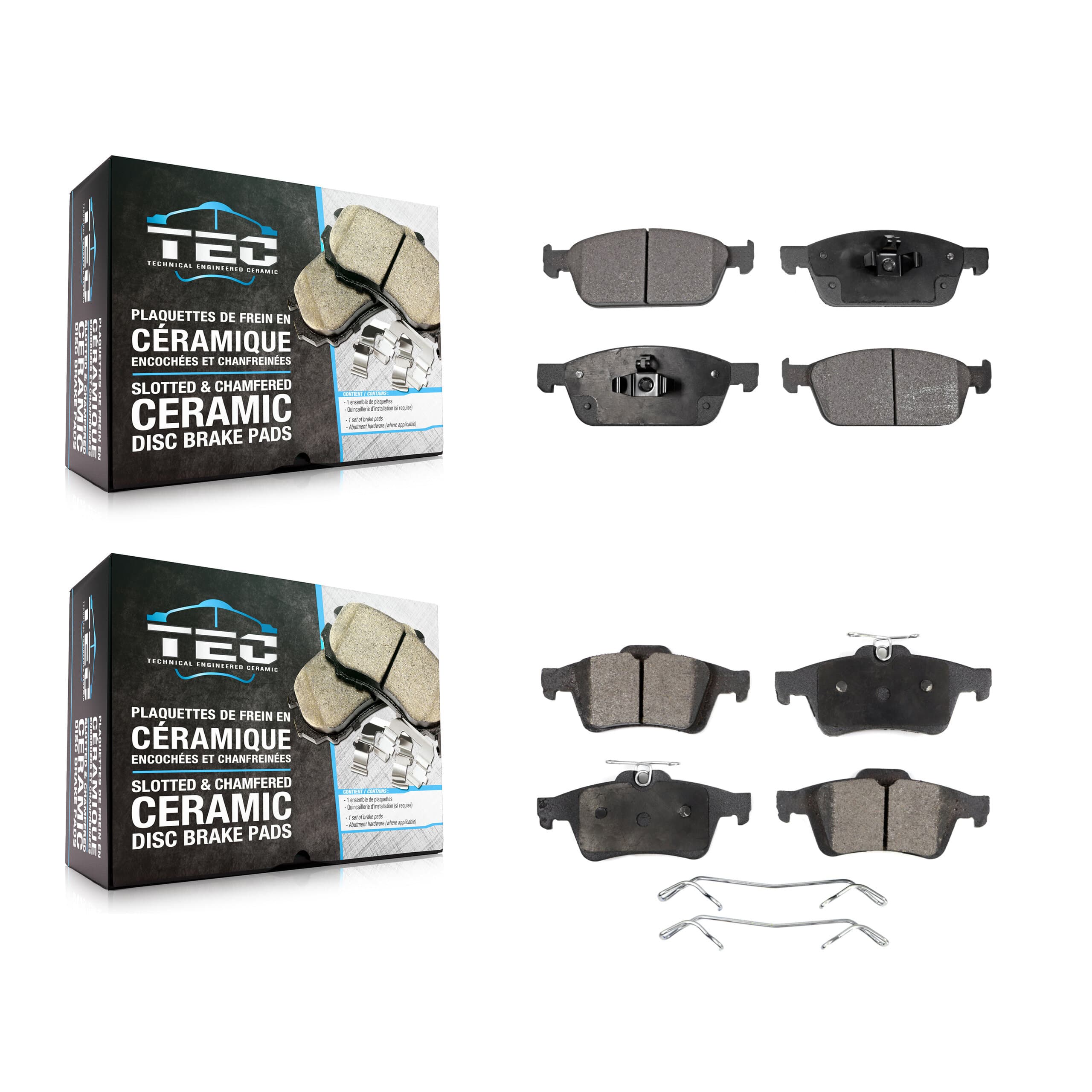 TEC - KTC-100272 - Front and Rear Disc Brake Pad Kits image 1