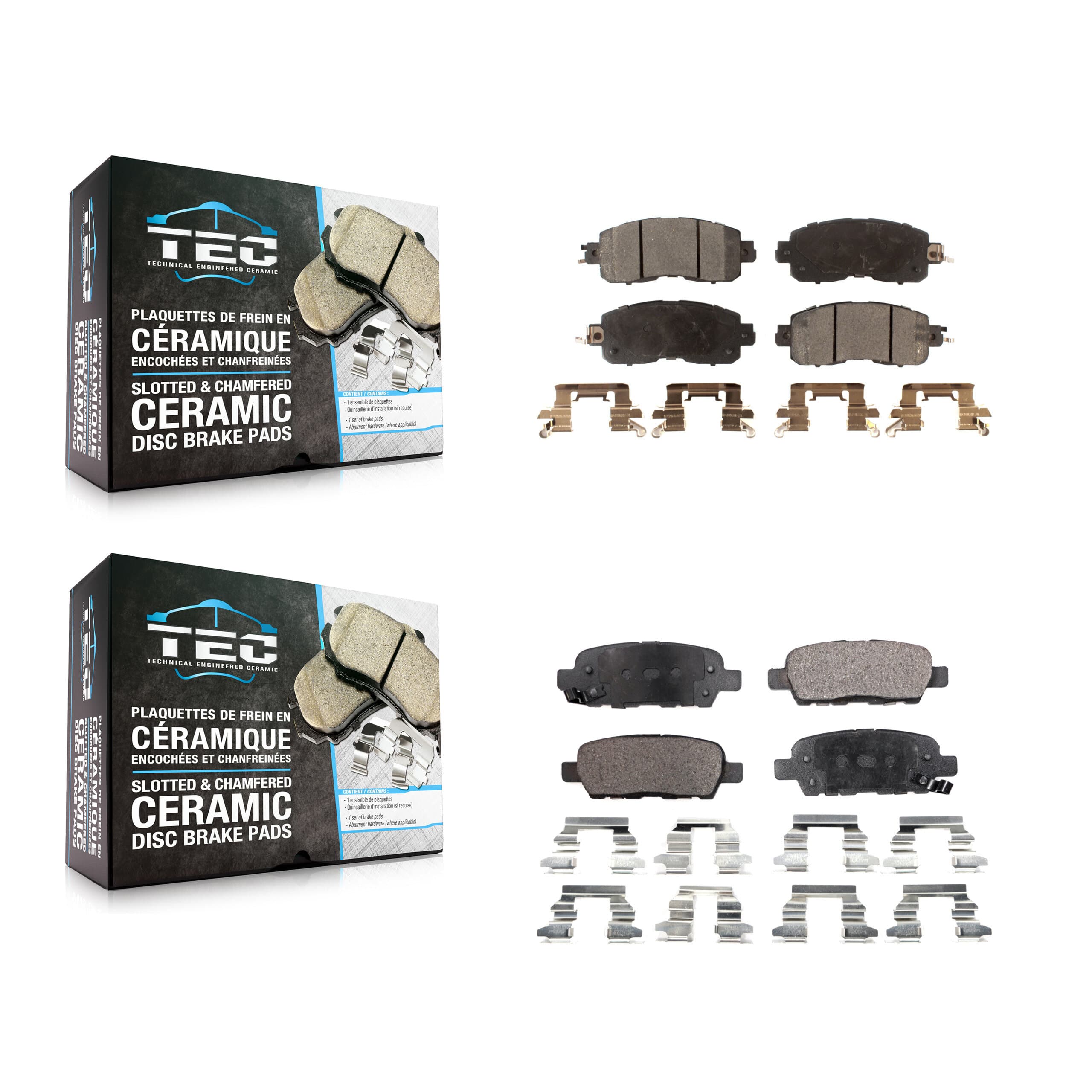 TEC - KTC-100275 - Front and Rear Disc Brake Pad Kits image 1