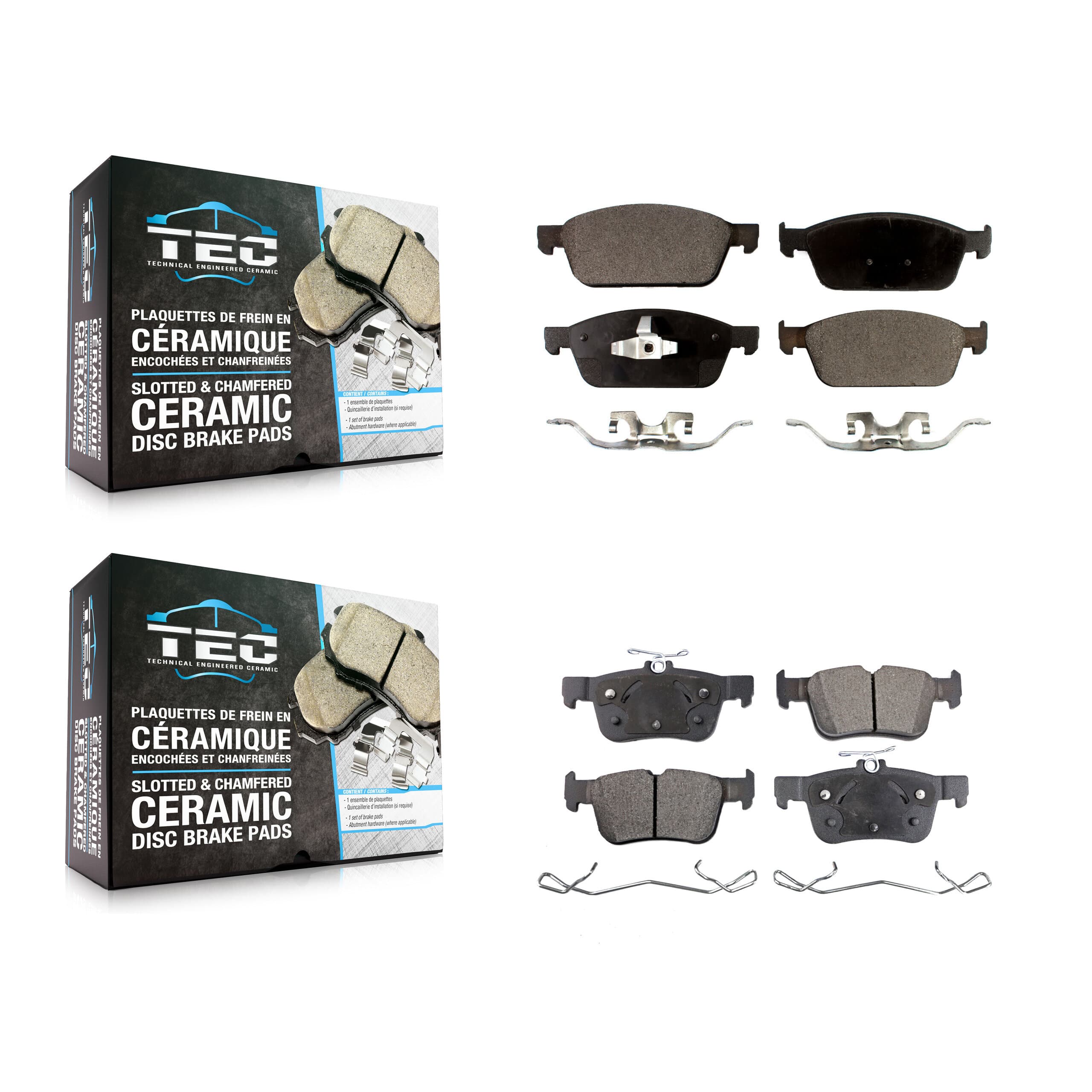 TEC - KTC-100280 - Front and Rear Disc Brake Pad Kits image 1