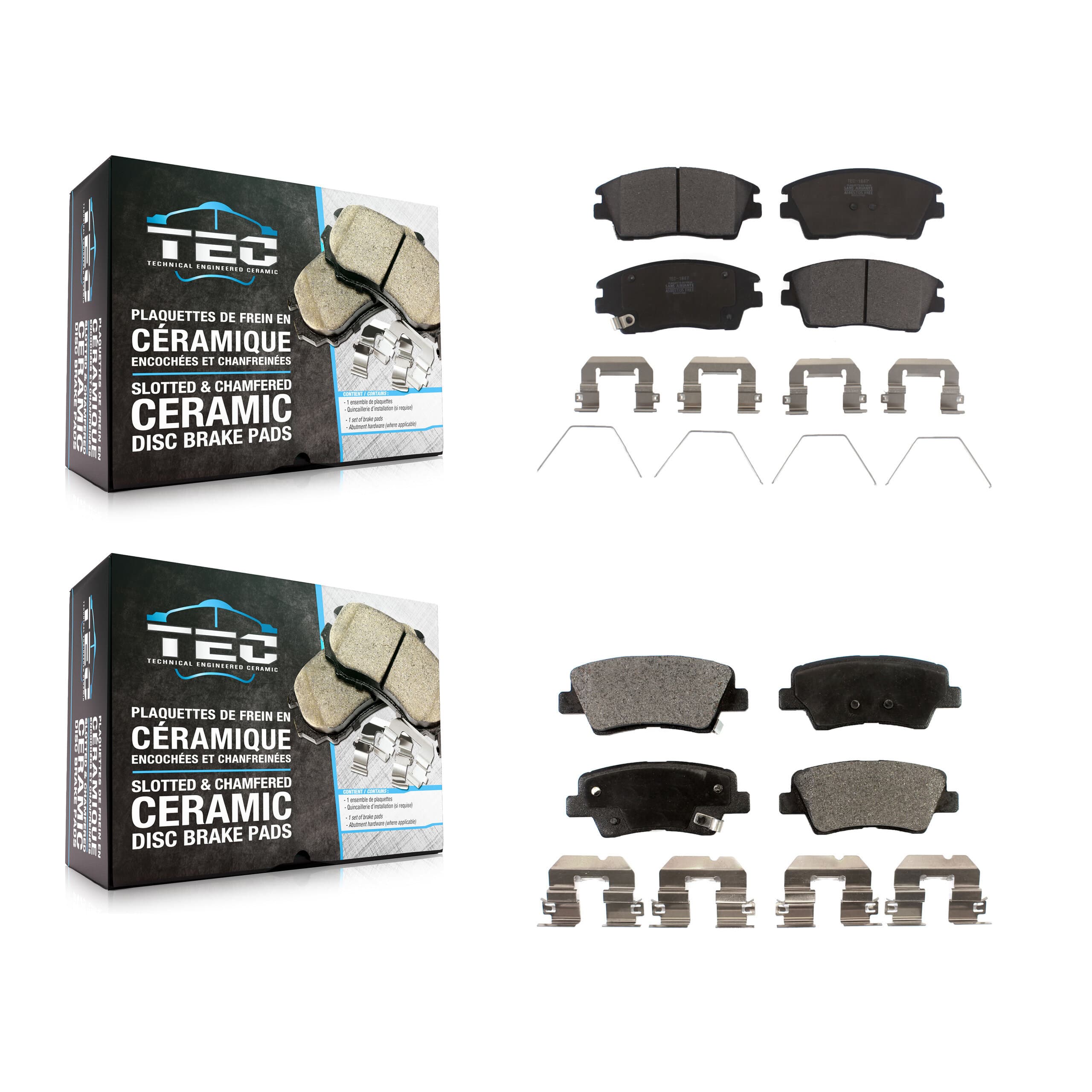 TEC - KTC-100313 - Front and Rear Disc Brake Pad Kits image 1