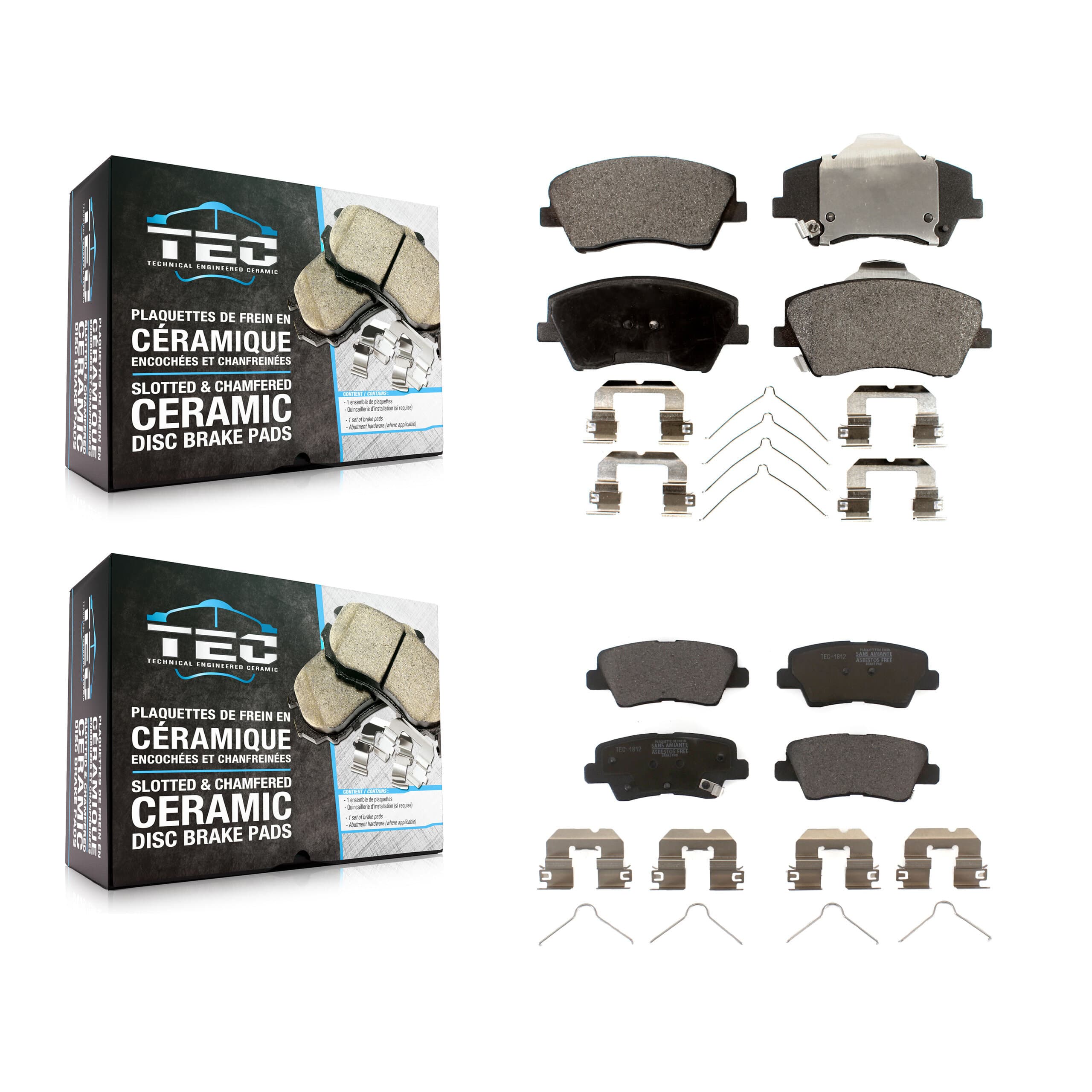 TEC - KTC-100318 - Front and Rear Disc Brake Pad Kits image 1