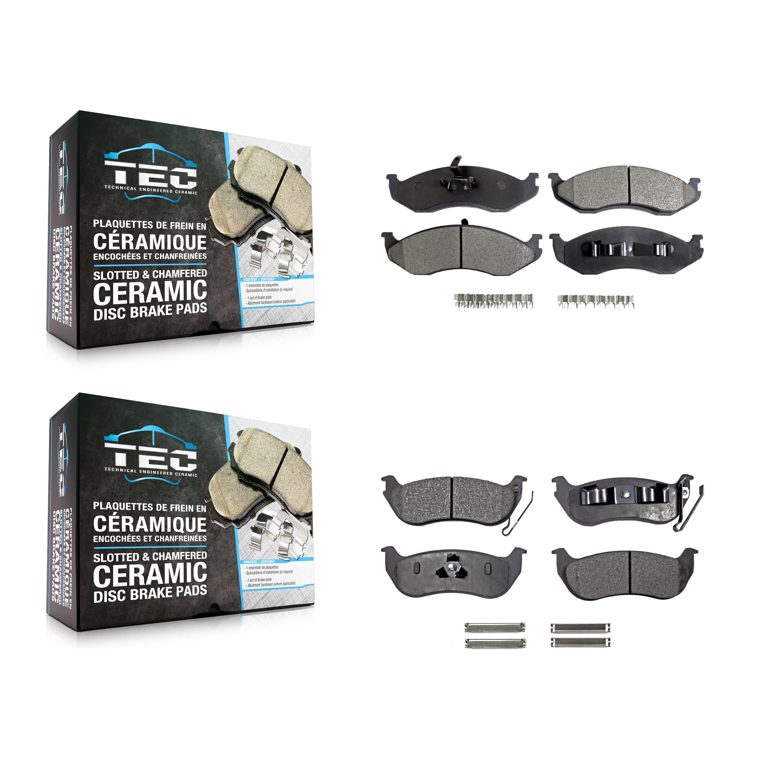 TEC - KTC-100332 - Front and Rear Disc Brake Pad Kits image 1