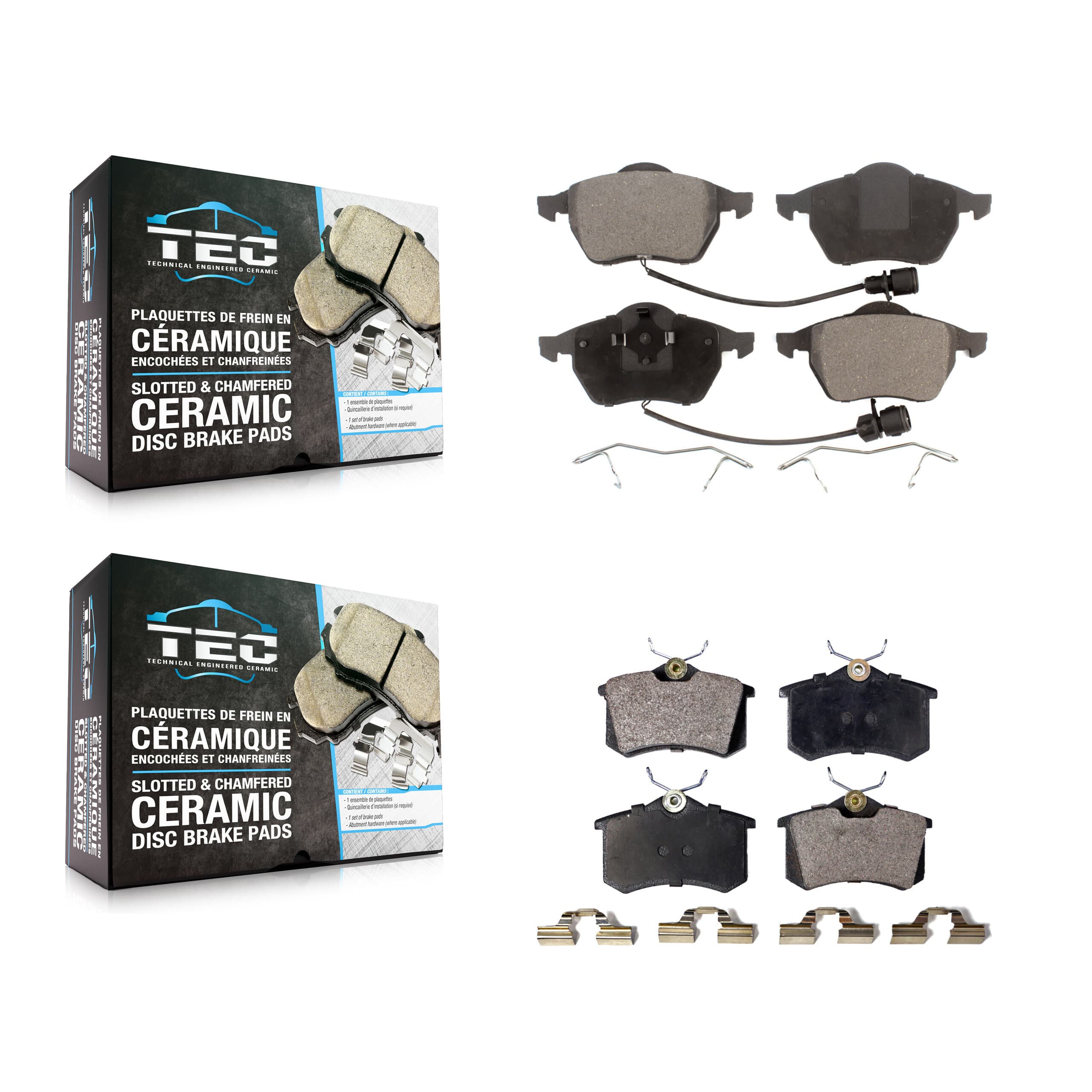 TEC - KTC-100341 - Front and Rear Disc Brake Pad Kits image 1