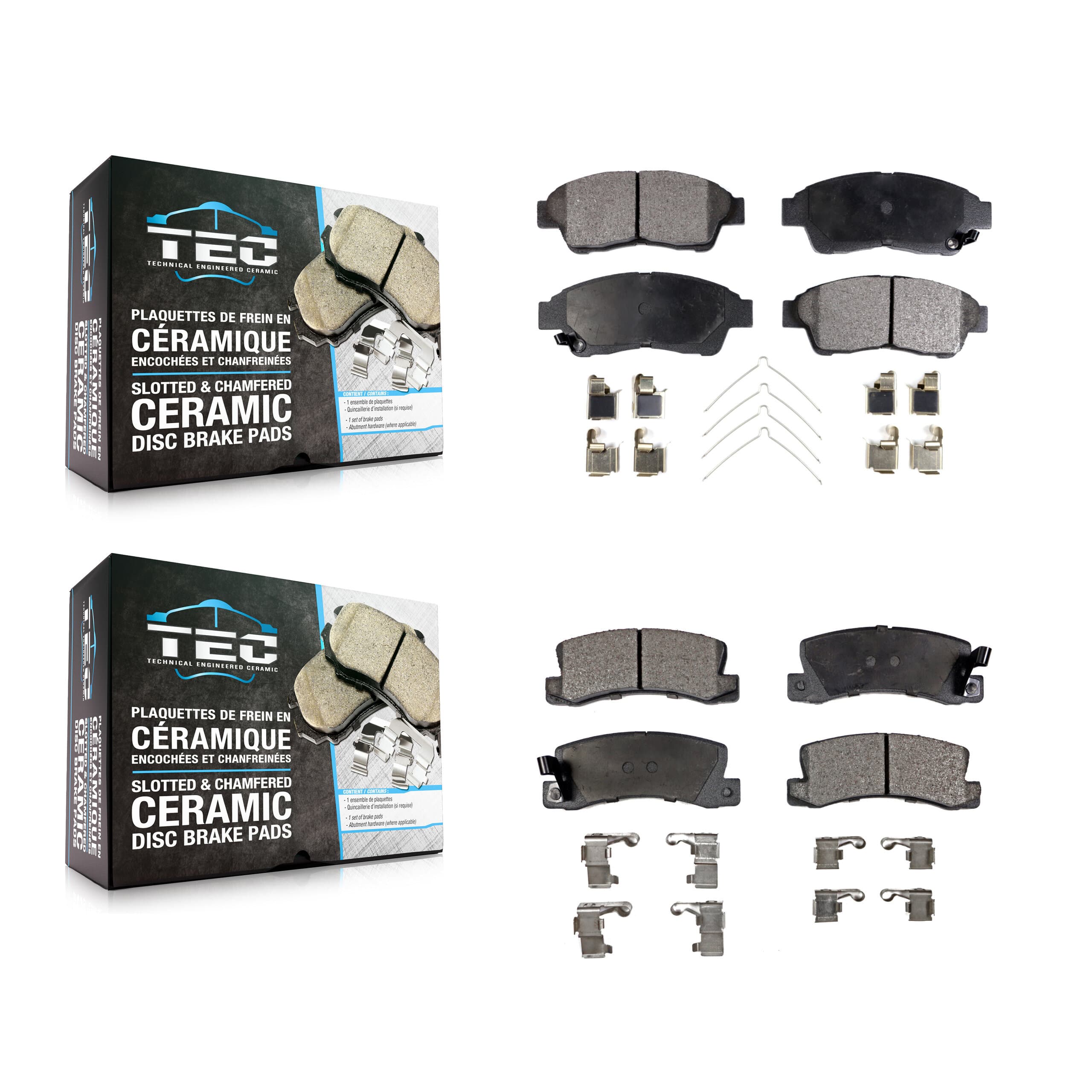 TEC - KTC-100342 - Front and Rear Disc Brake Pad Kits image 1