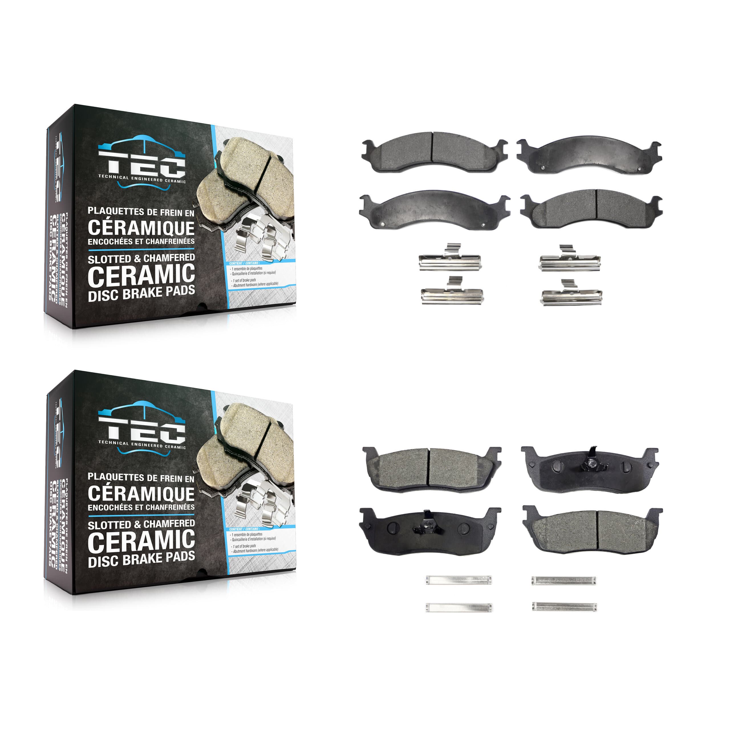 TEC - KTC-100357 - Front and Rear Disc Brake Pad Kits image 1
