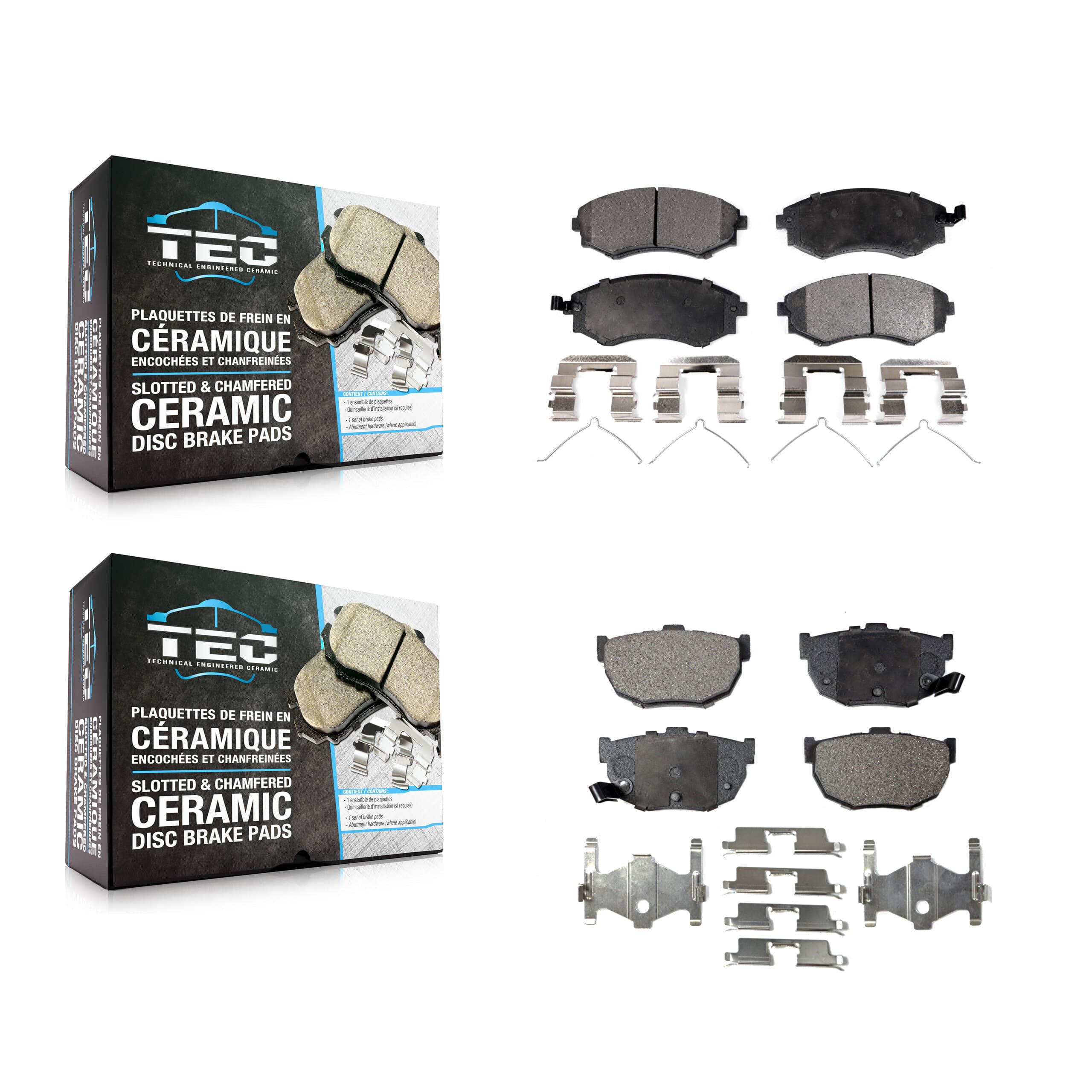 TEC - KTC-100365 - Front and Rear Disc Brake Pad Kits image 1
