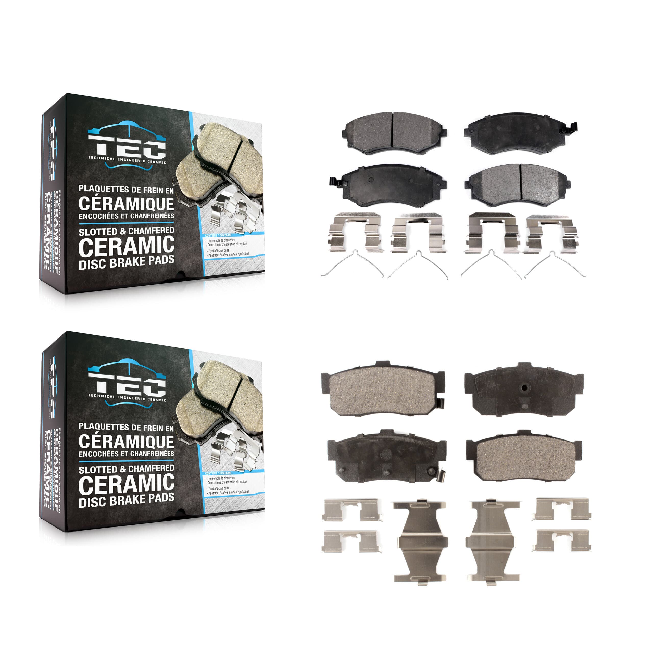 TEC - KTC-100366 - Front and Rear Disc Brake Pad Kits image 1