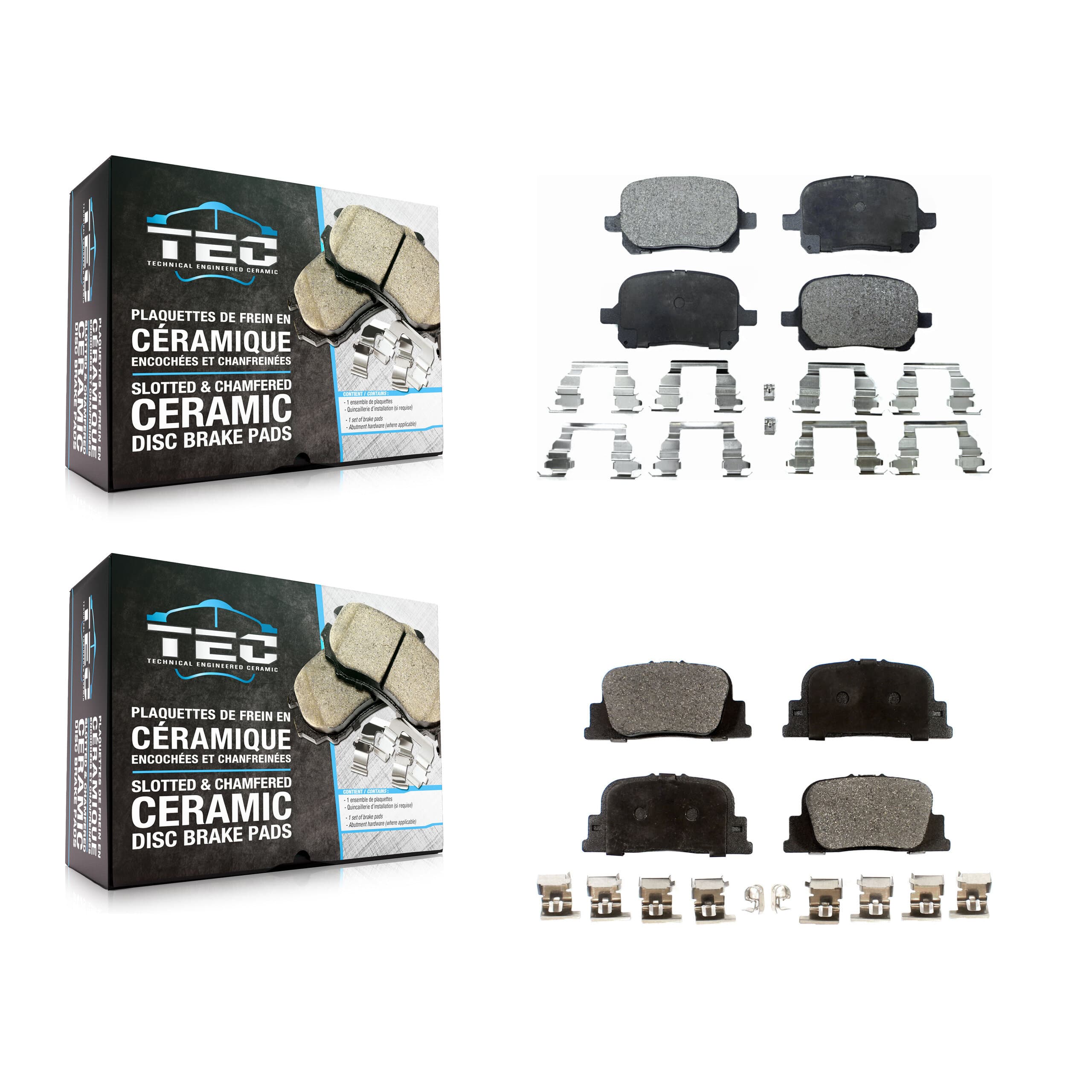 TEC - KTC-100373 - Front and Rear Disc Brake Pad Kits image 1