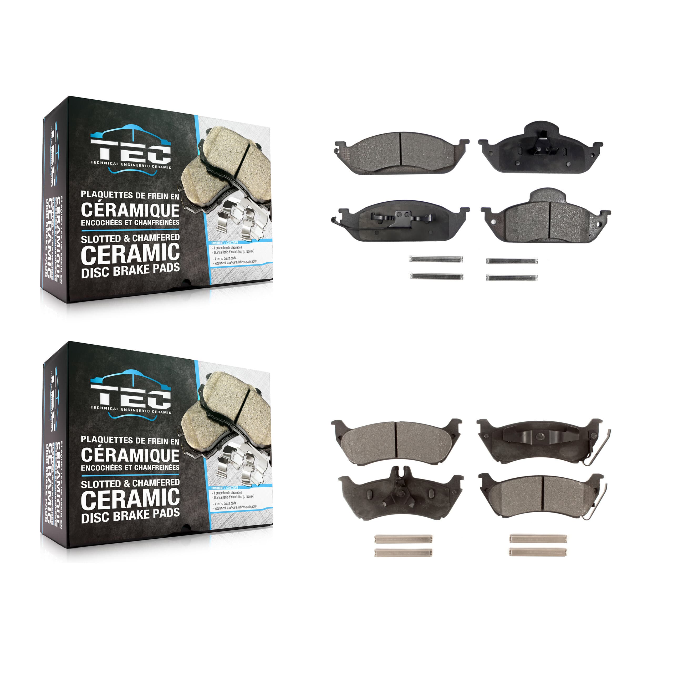 TEC - KTC-100383 - Front and Rear Disc Brake Pad Kits image 1