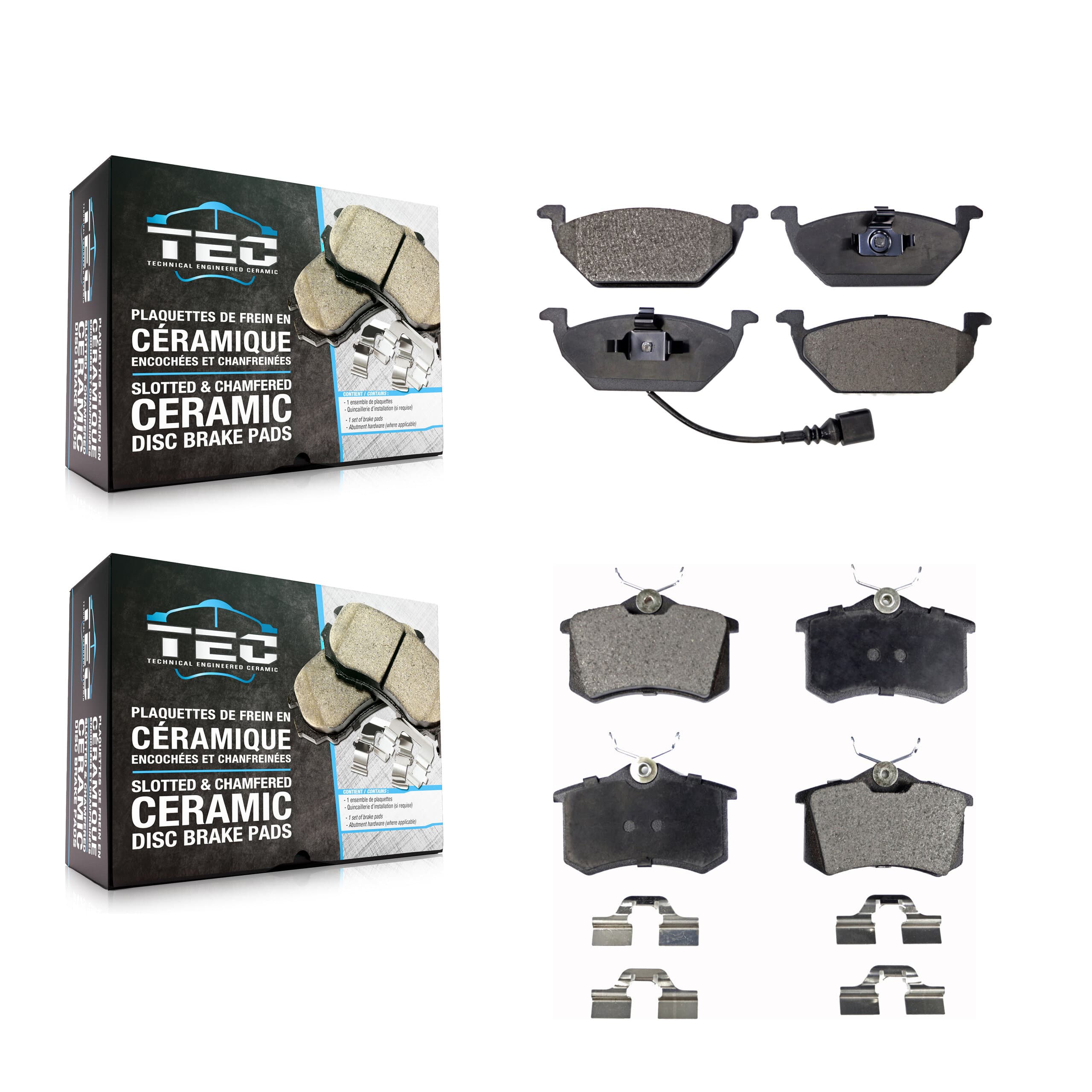 TEC - KTC-100384 - Front and Rear Disc Brake Pad Kits image 1