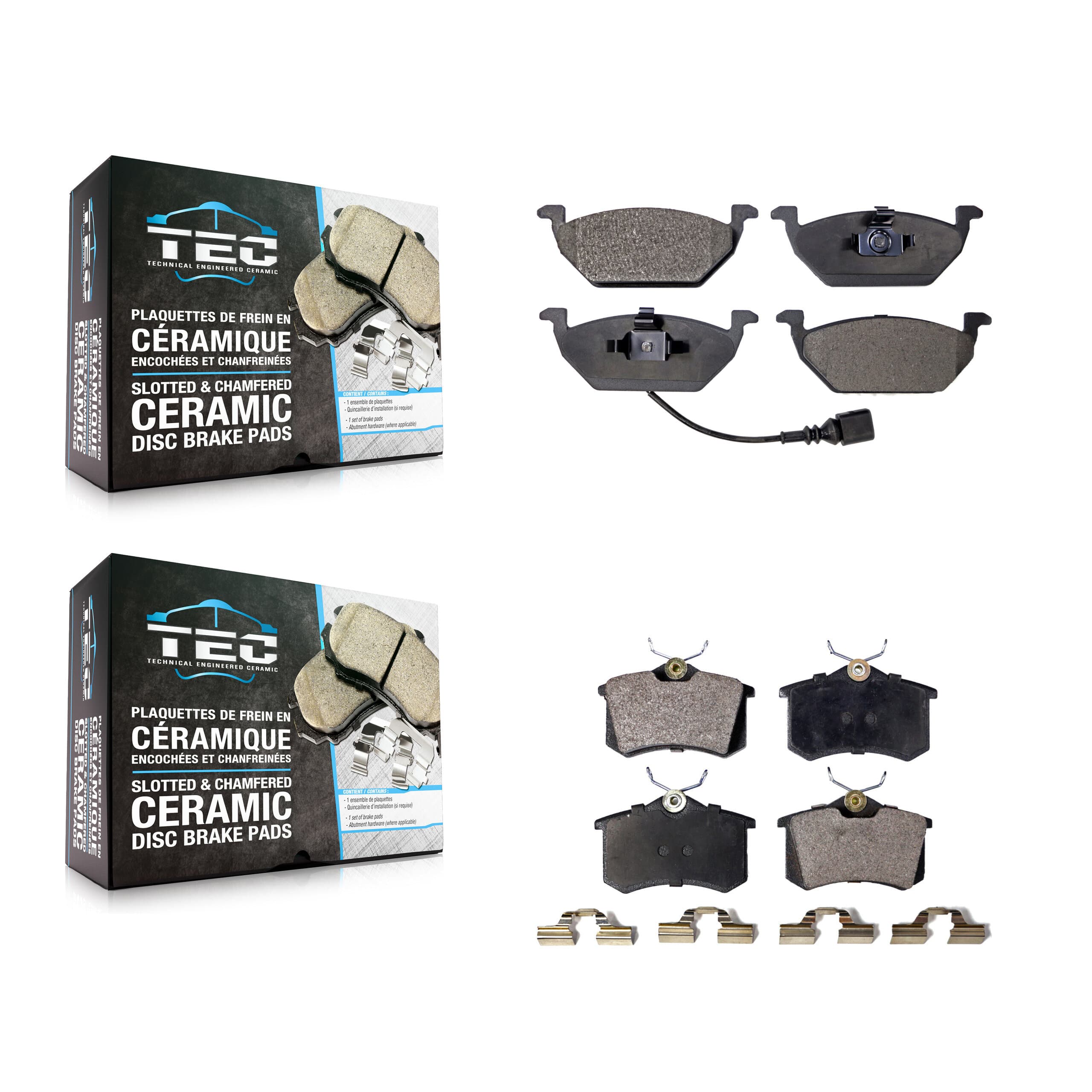 TEC - KTC-100385 - Front and Rear Disc Brake Pad Kits image 1