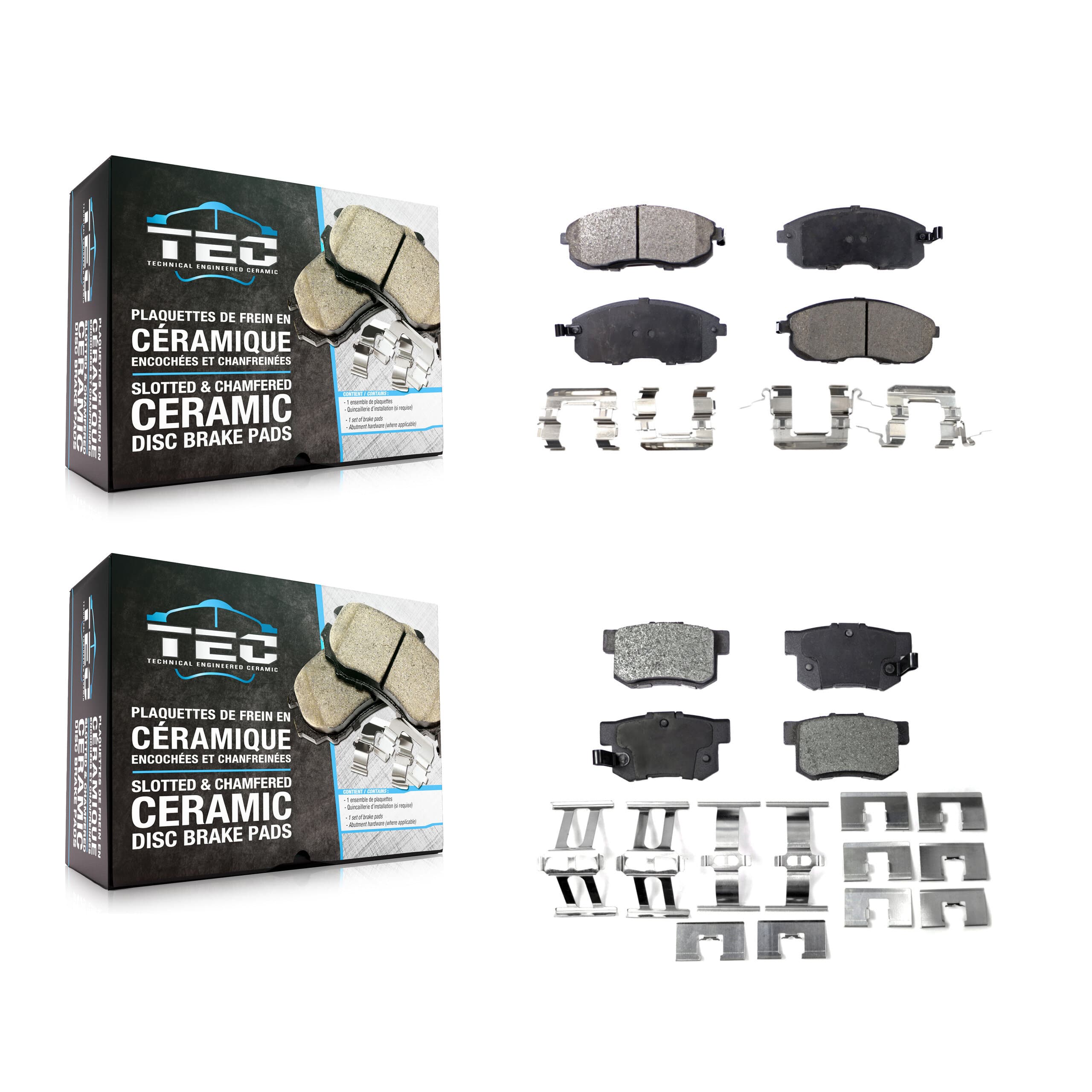 TEC - KTC-100403 - Front and Rear Disc Brake Pad Kits image 1