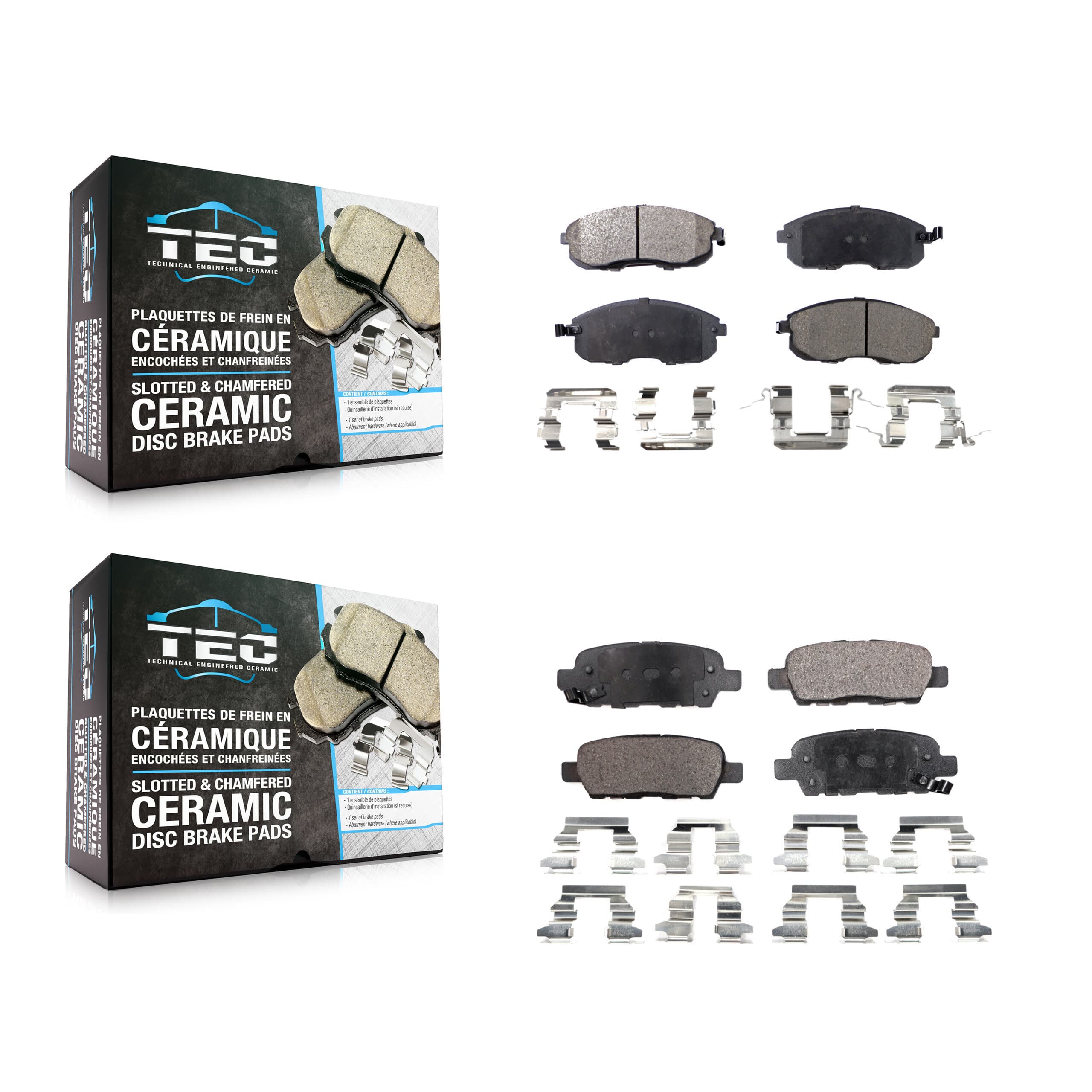 TEC - KTC-100406 - Front and Rear Disc Brake Pad Kits image 1