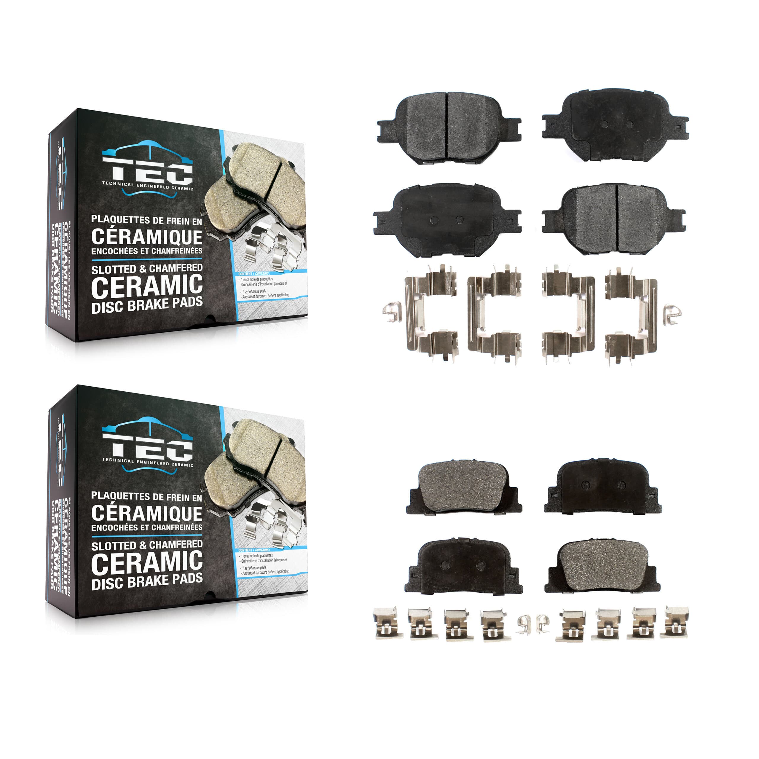 TEC - KTC-100409 - Front and Rear Disc Brake Pad Kits image 1