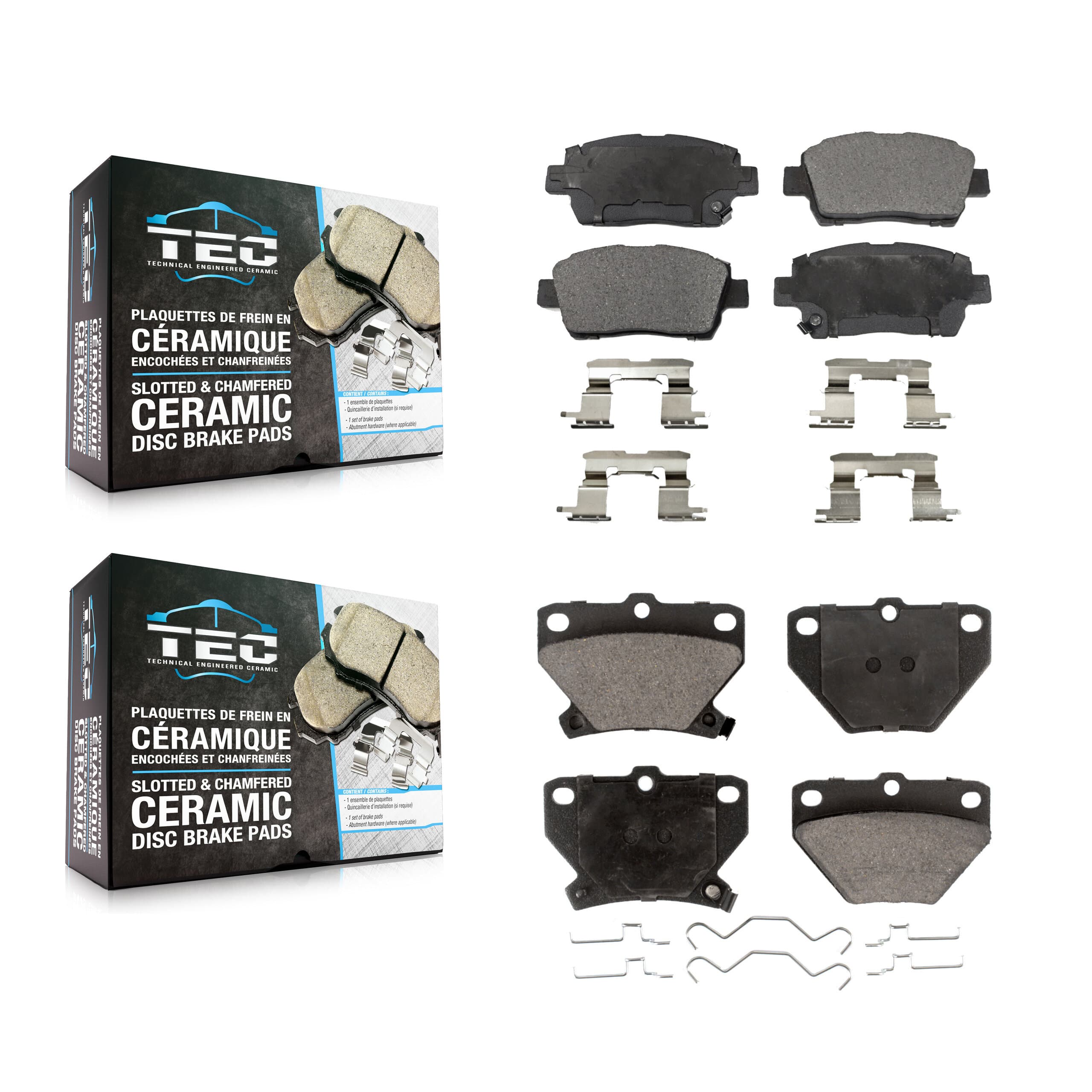 TEC - KTC-100411 - Front and Rear Disc Brake Pad Kits image 1