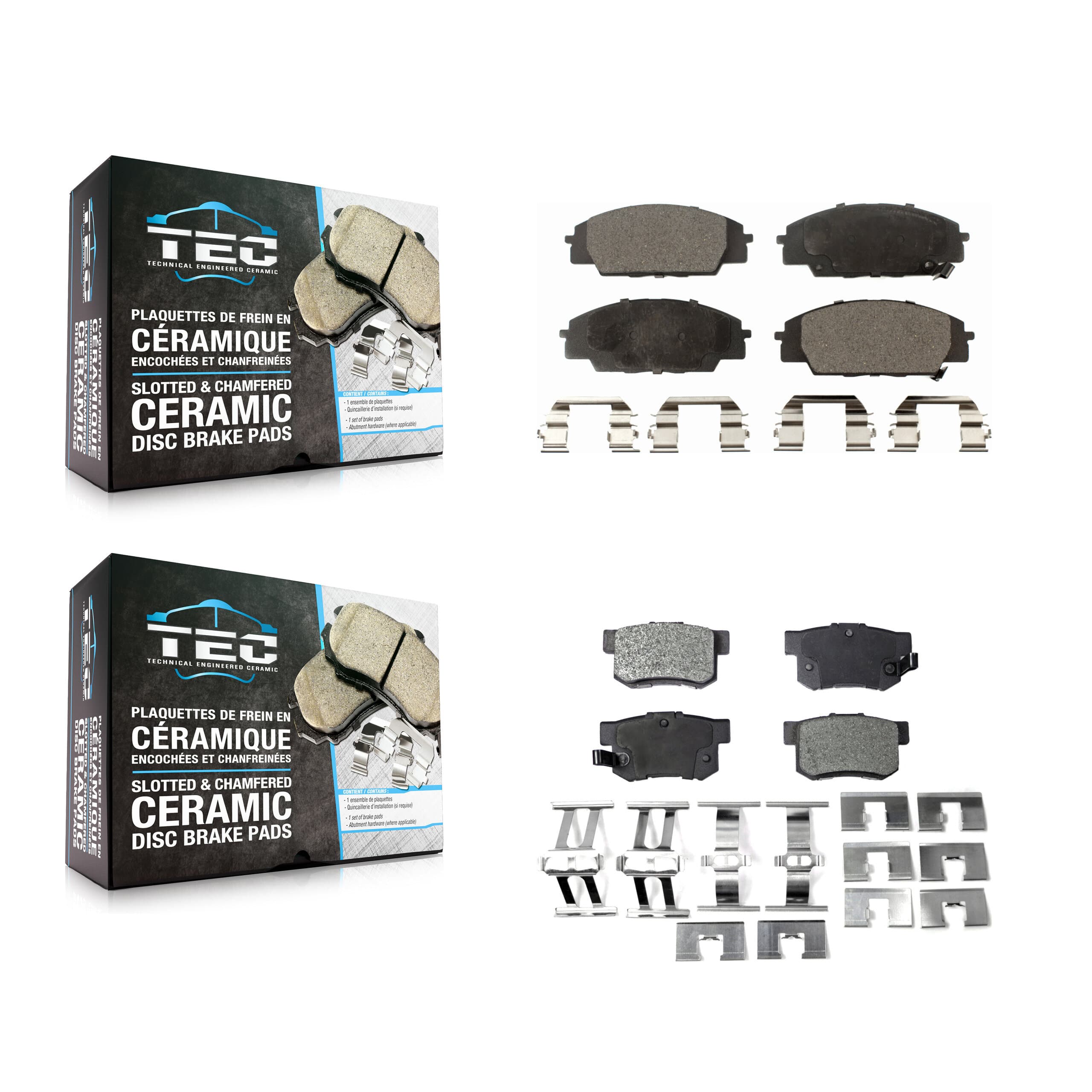TEC - KTC-100413 - Front and Rear Disc Brake Pad Kits image 1