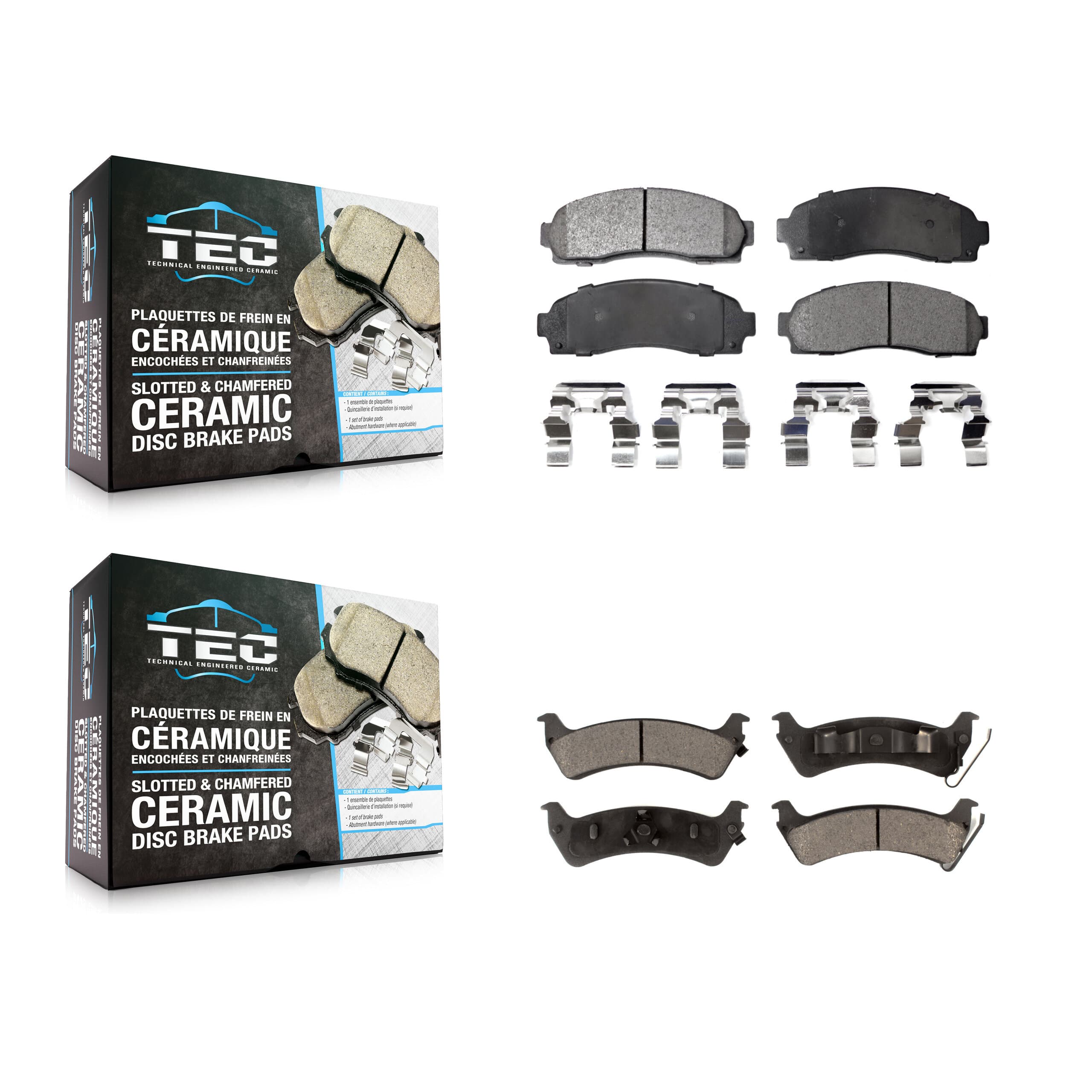 TEC - KTC-100414 - Front and Rear Disc Brake Pad Kits image 1