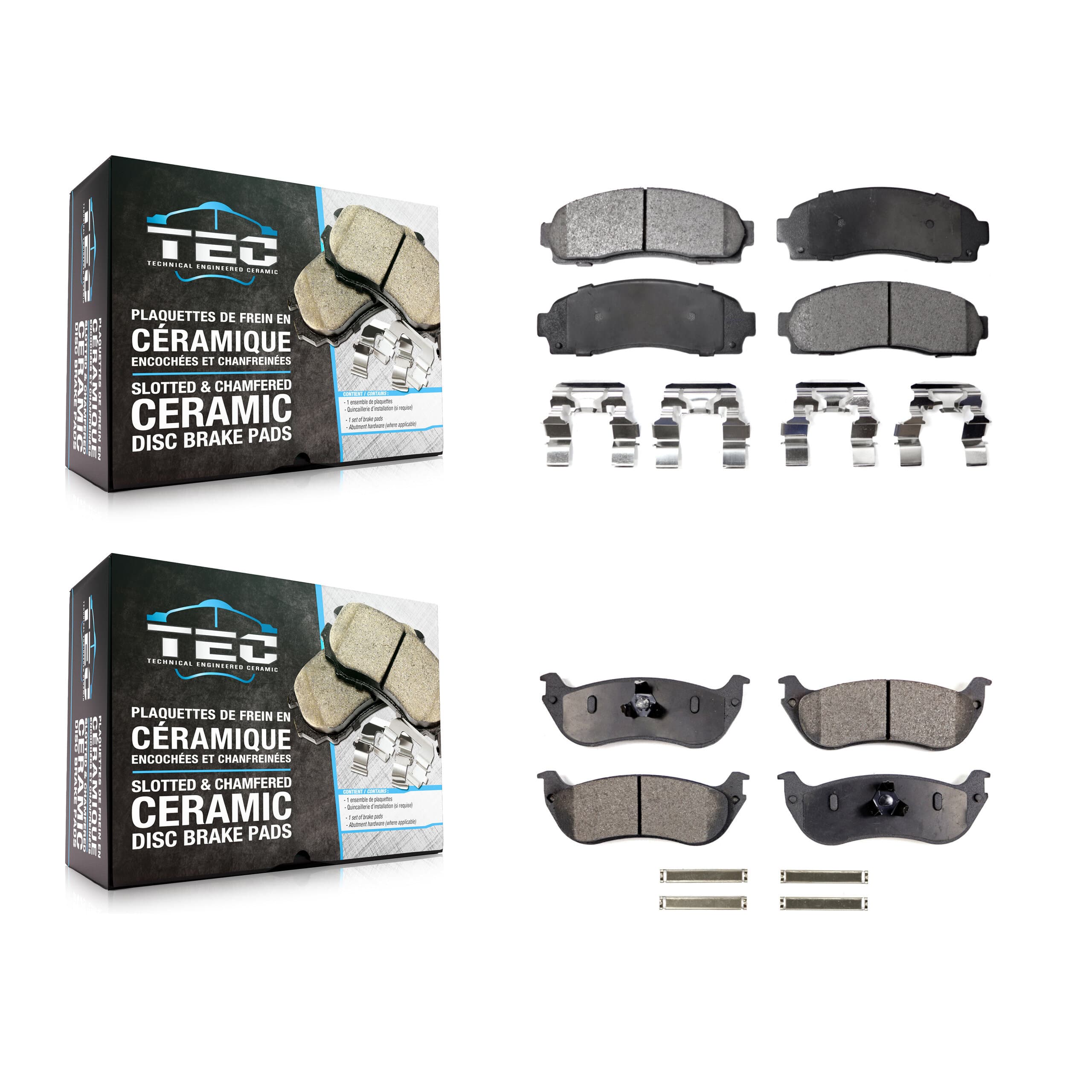 TEC - KTC-100416 - Front and Rear Disc Brake Pad Kits image 1