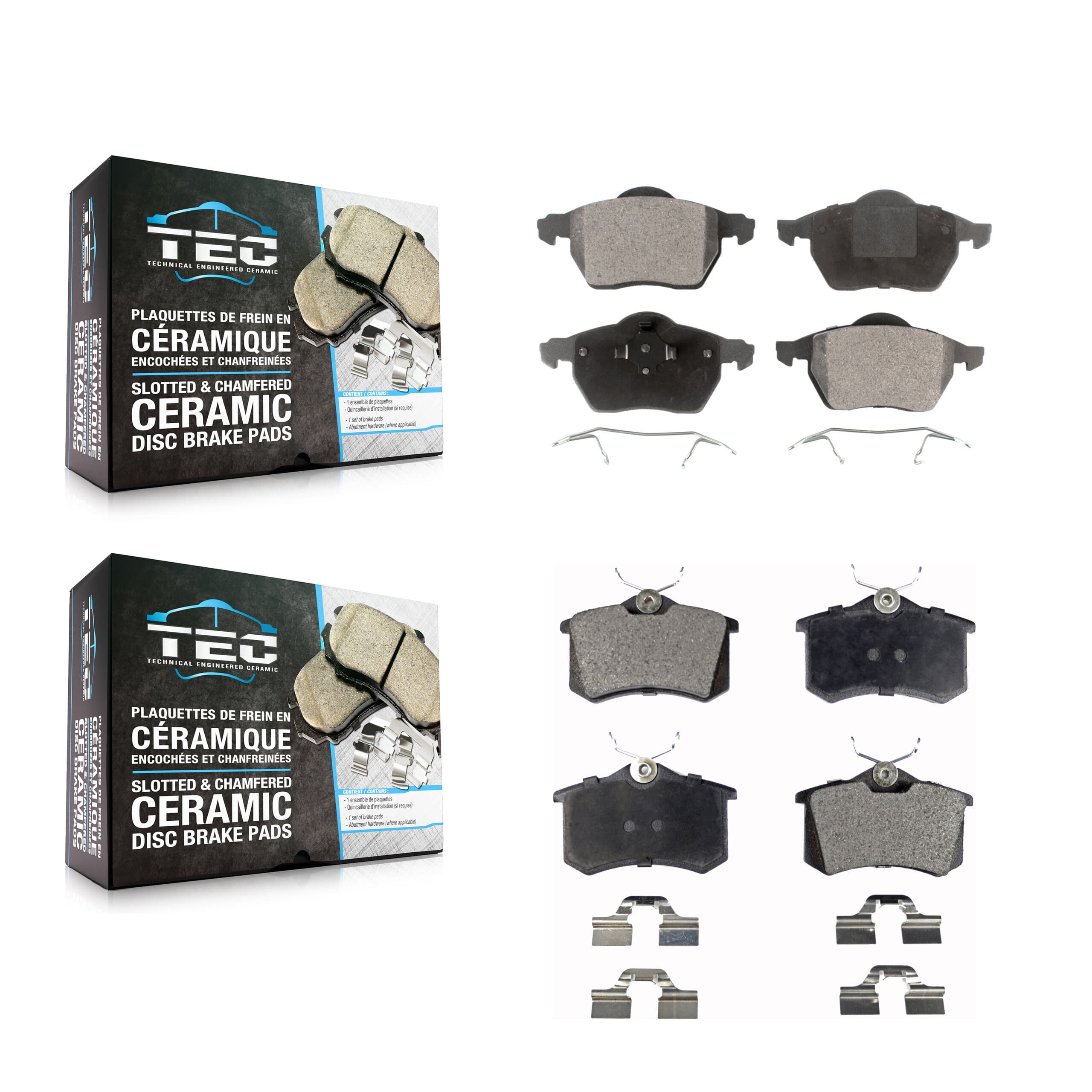 TEC - KTC-100420 - Front and Rear Disc Brake Pad Kits image 1