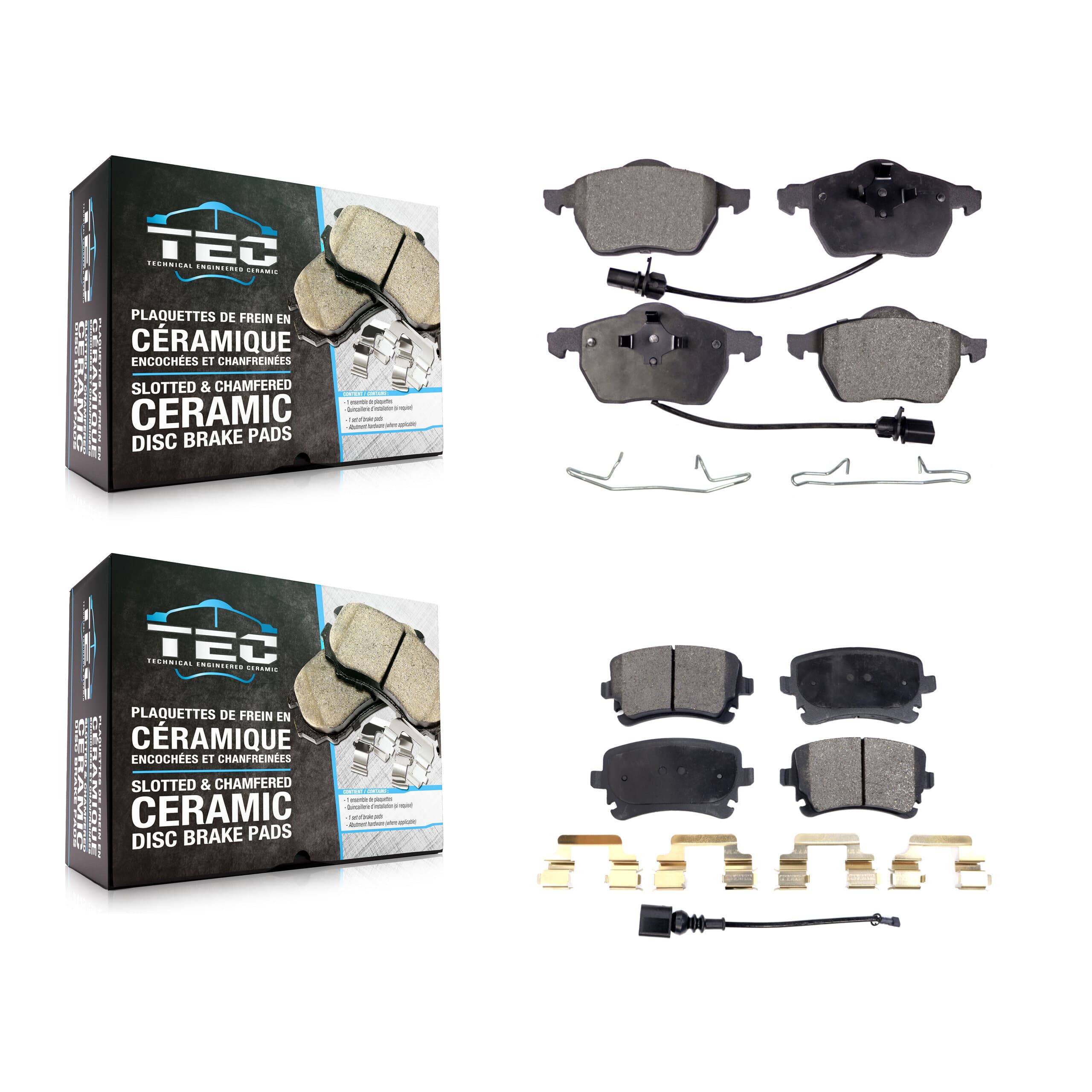 TEC - KTC-100422 - Front and Rear Disc Brake Pad Kits image 1