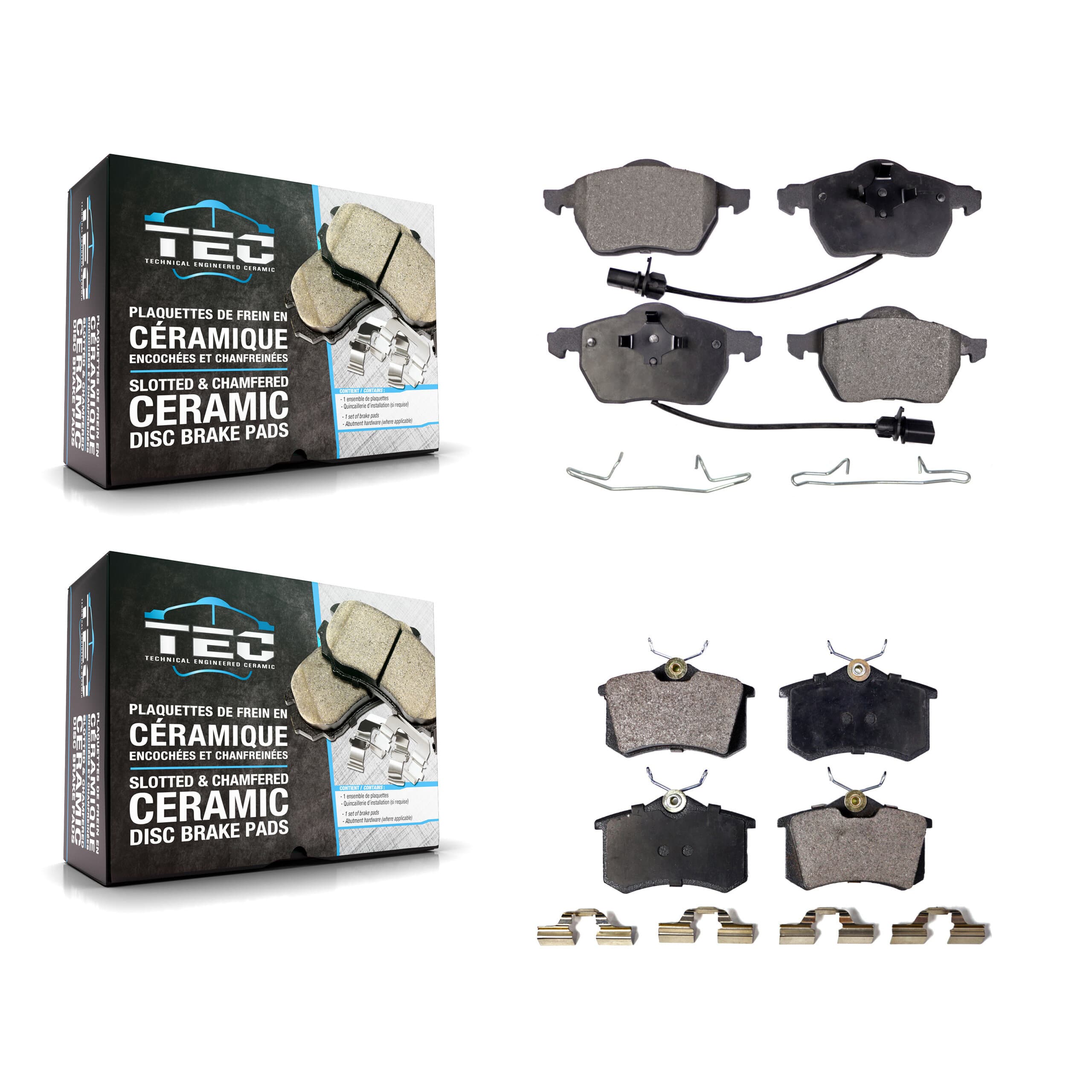 TEC - KTC-100425 - Front and Rear Disc Brake Pad Kits image 1