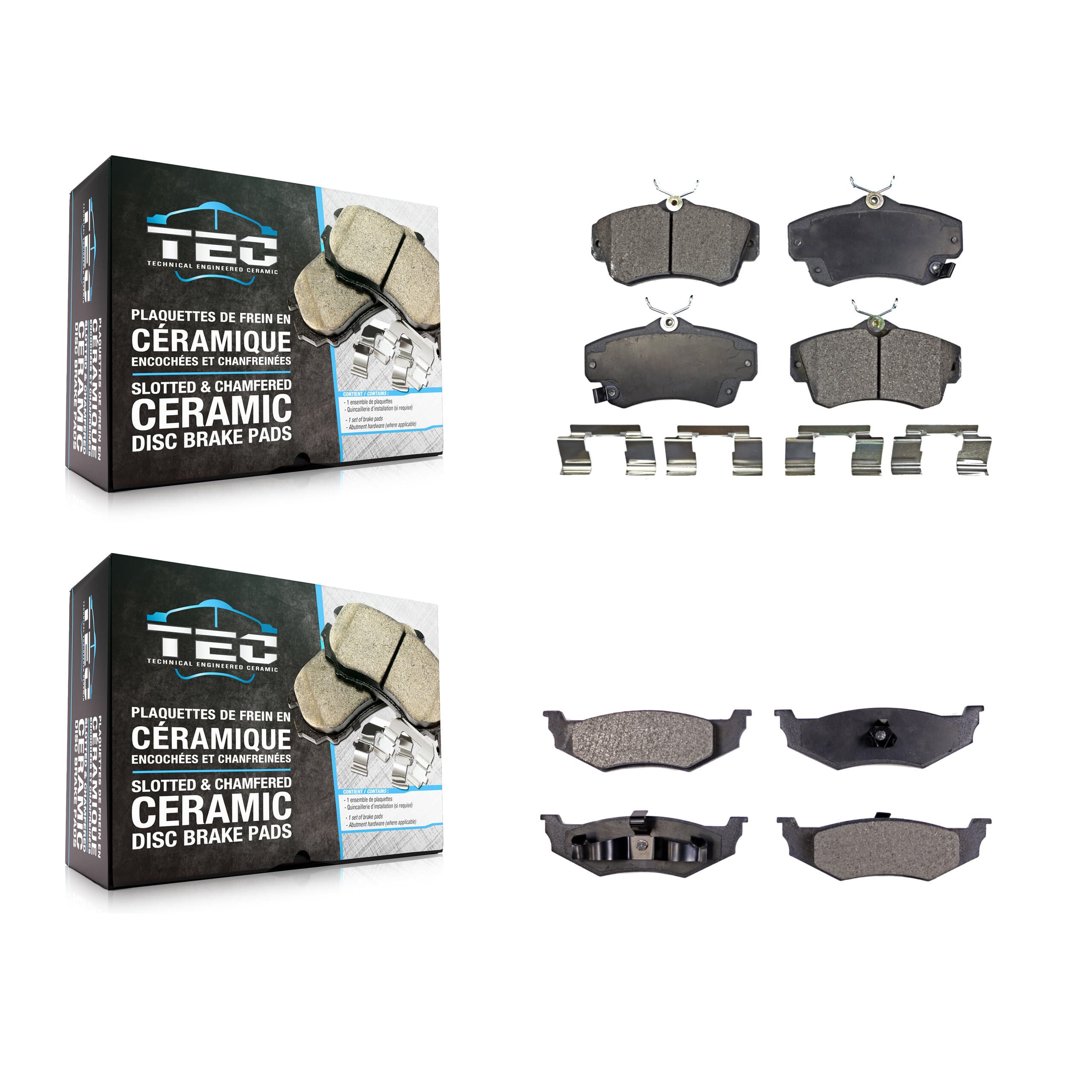 TEC - KTC-100426 - Front and Rear Disc Brake Pad Kits image 1