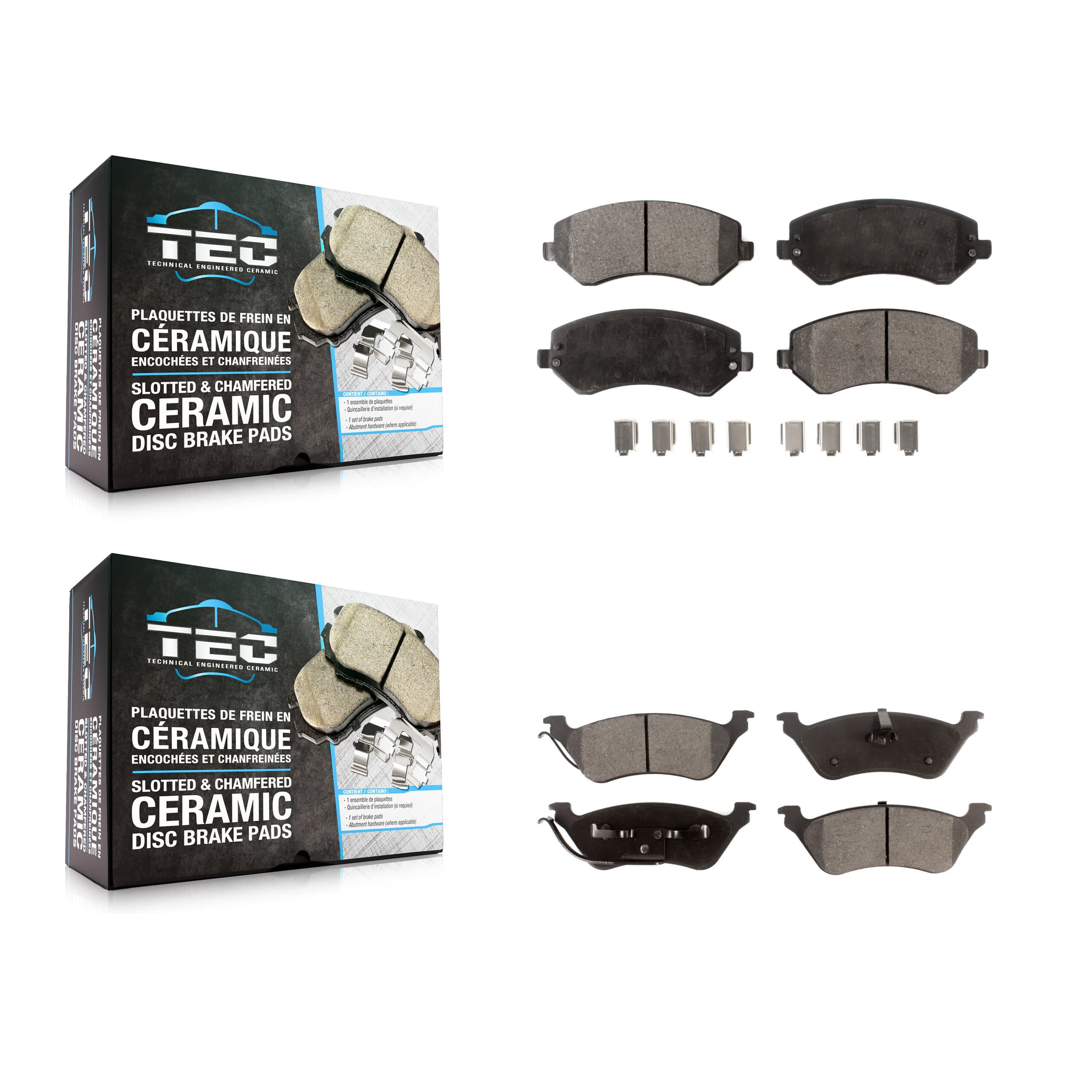 TEC - KTC-100436 - Front and Rear Disc Brake Pad Kits image 1