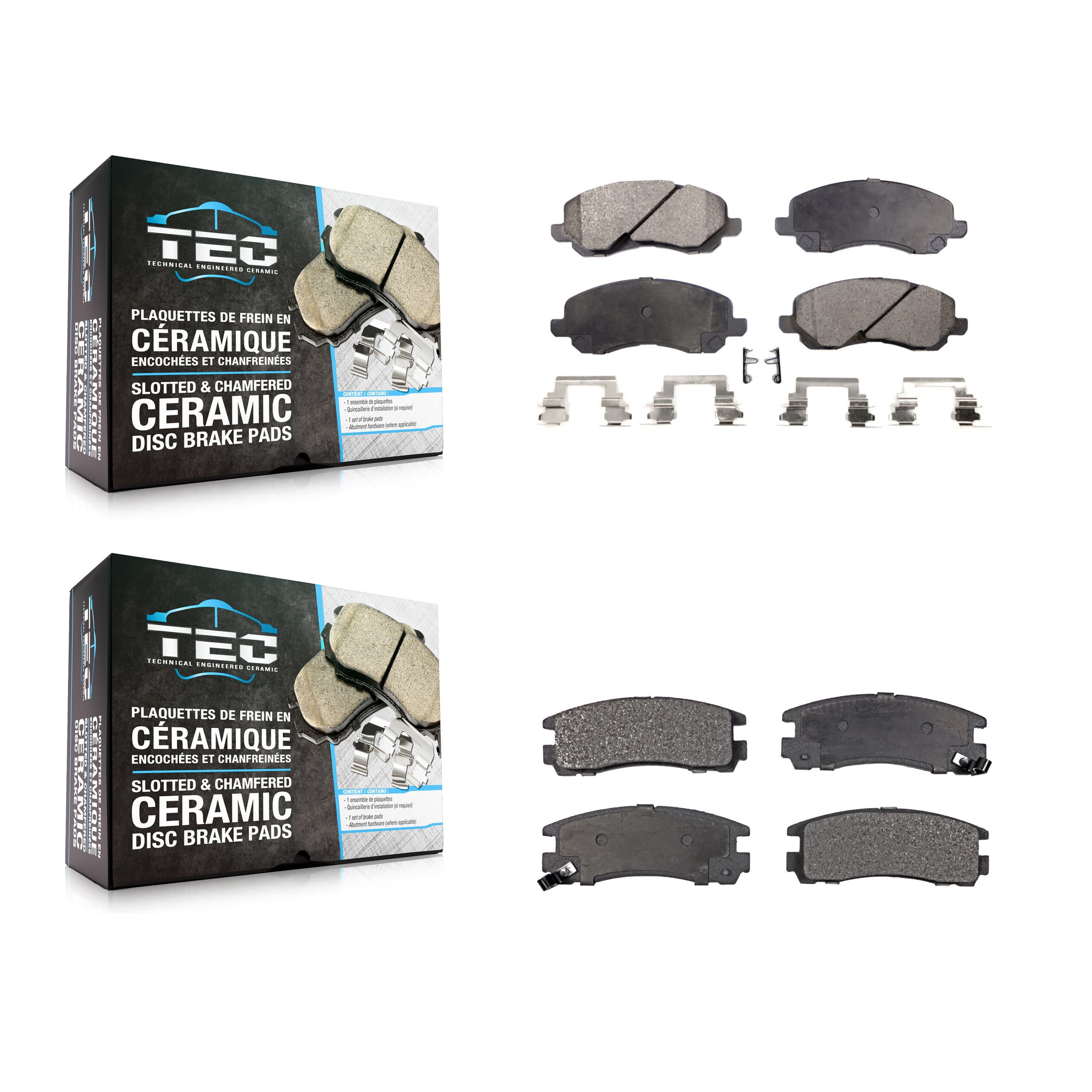 TEC - KTC-100443 - Front and Rear Disc Brake Pad Kits image 1
