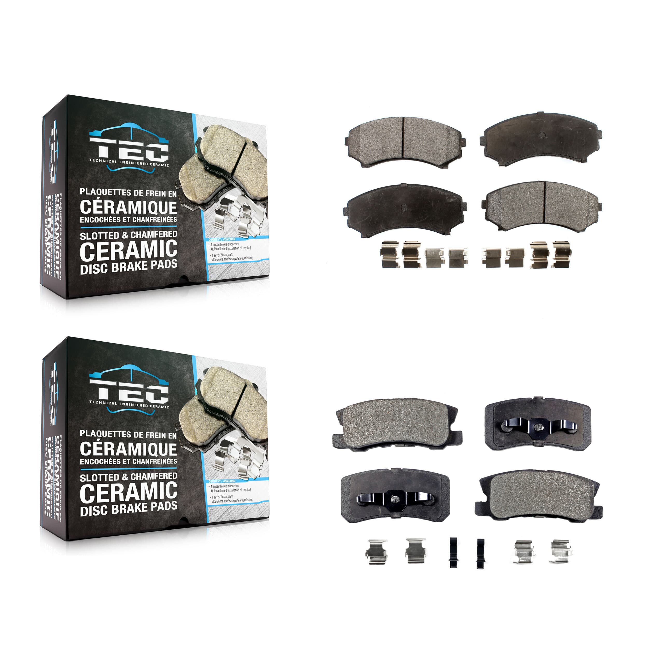 TEC - KTC-100445 - Front and Rear Disc Brake Pad Kits image 1