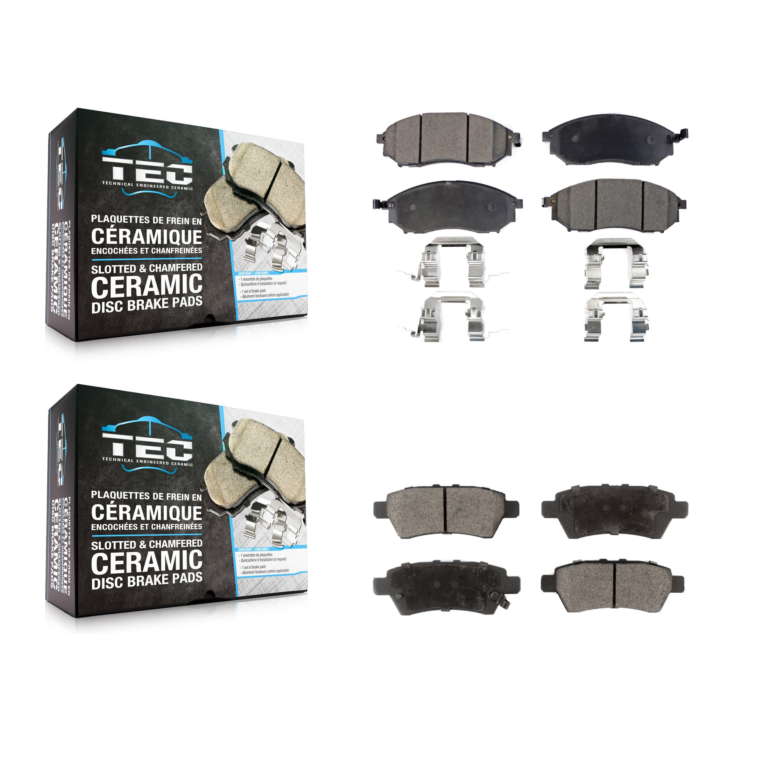 TEC - KTC-100452 - Front and Rear Disc Brake Pad Kits image 1