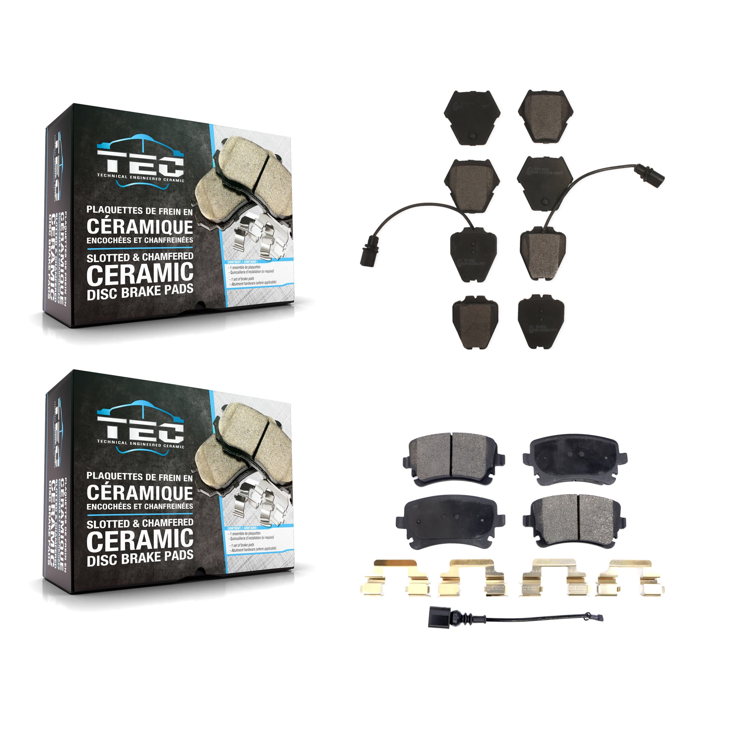 TEC - KTC-100465 - Front and Rear Disc Brake Pad Kits image 1