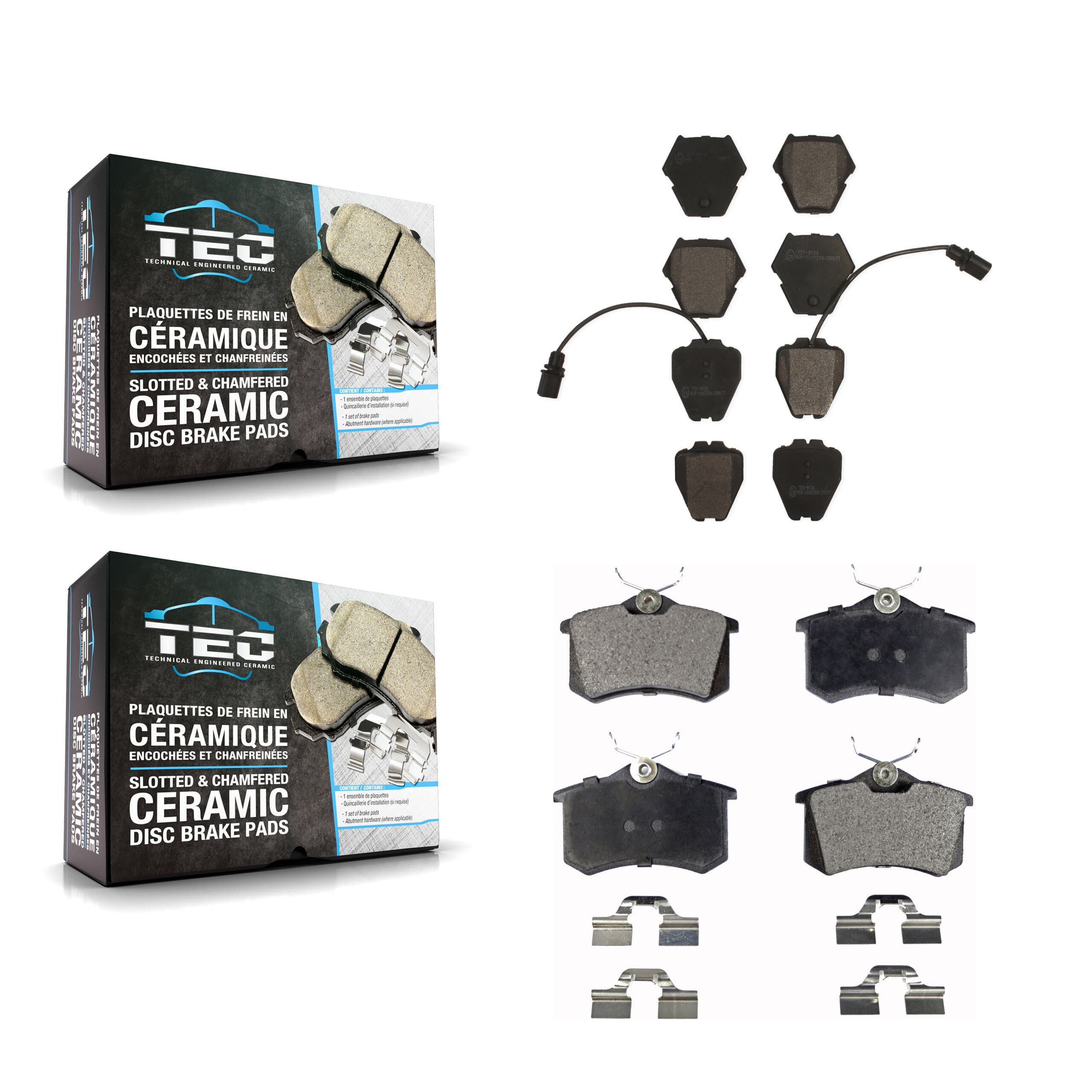 TEC - KTC-100466 - Front and Rear Disc Brake Pad Kits image 1