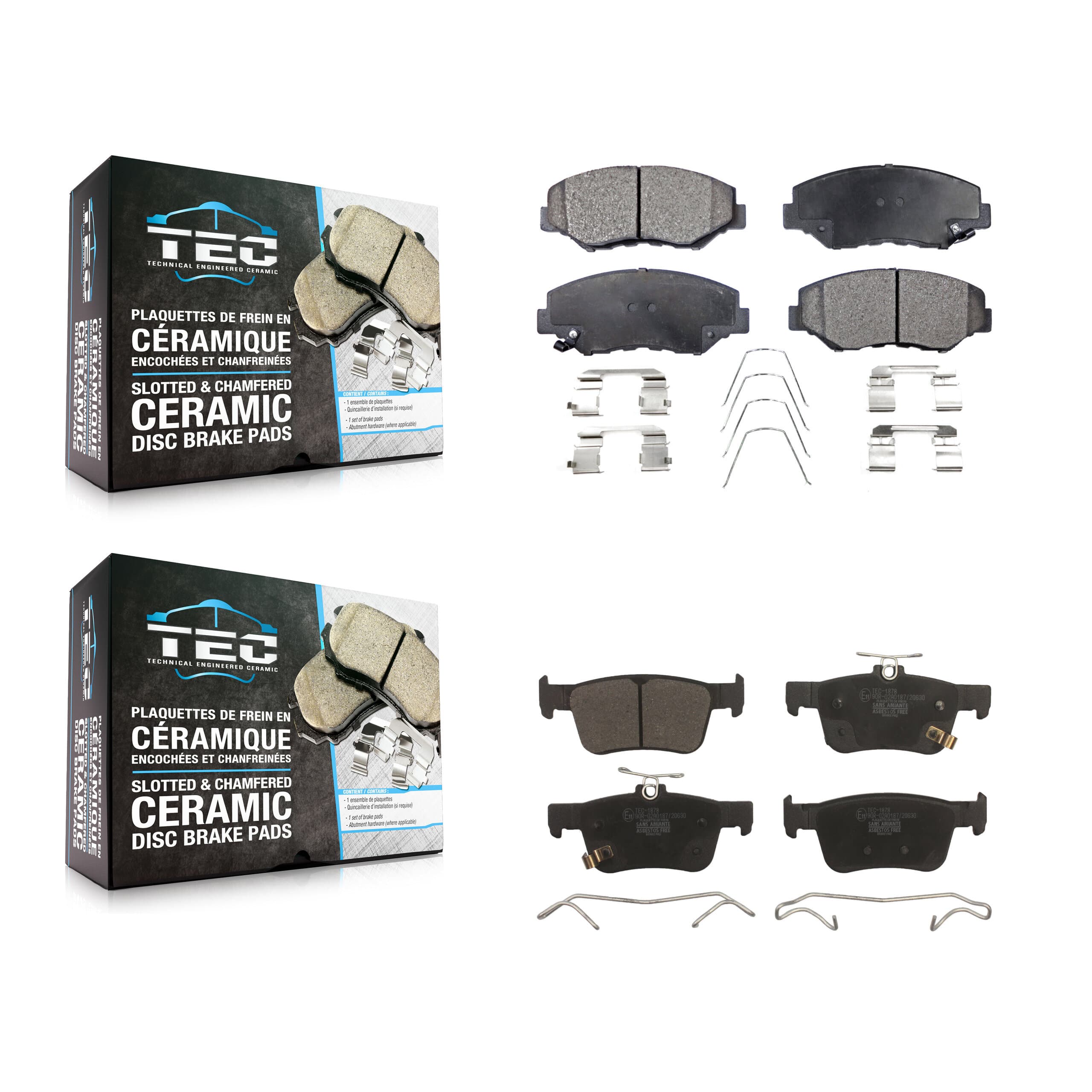 TEC - KTC-100470 - Front and Rear Disc Brake Pad Kits image 1