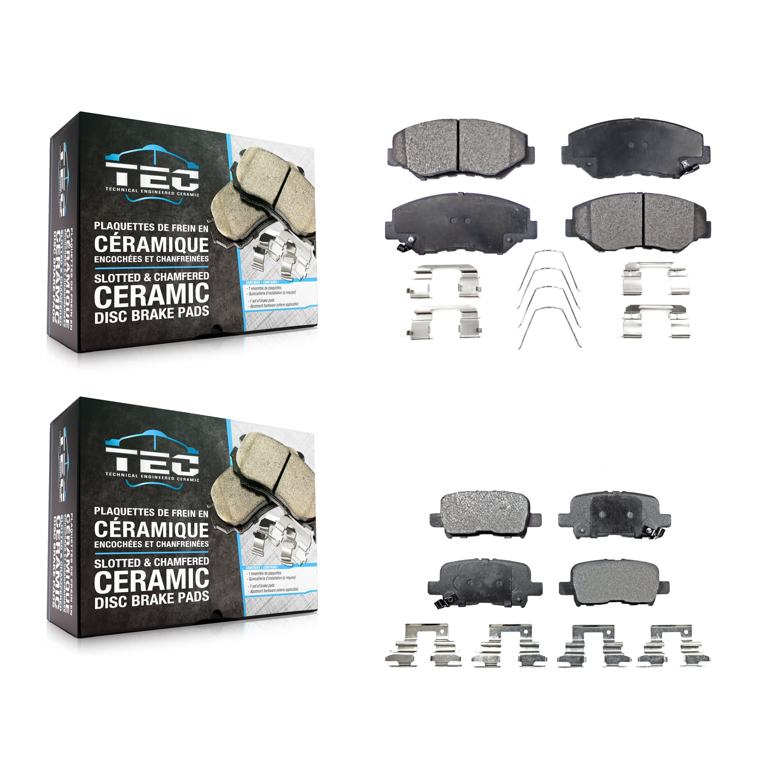 TEC - KTC-100472 - Front and Rear Disc Brake Pad Kits image 1